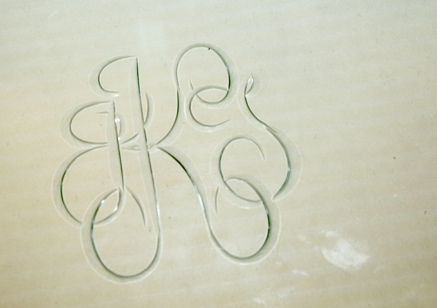 Eclectic Costume Jewelry Collection with Glass Monogram Plate