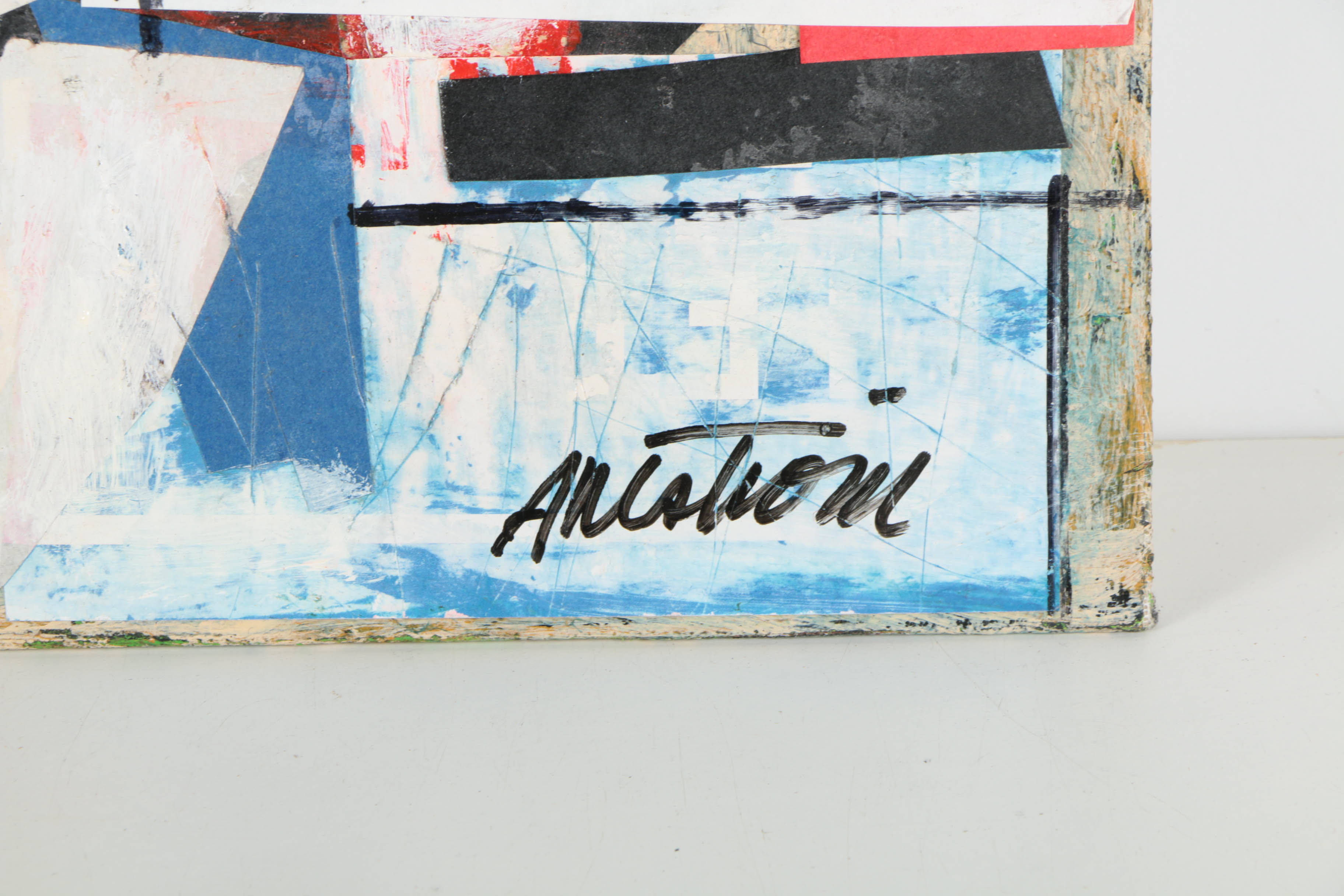 Collection of Ronald Ahlström Mix Media Collage on Board