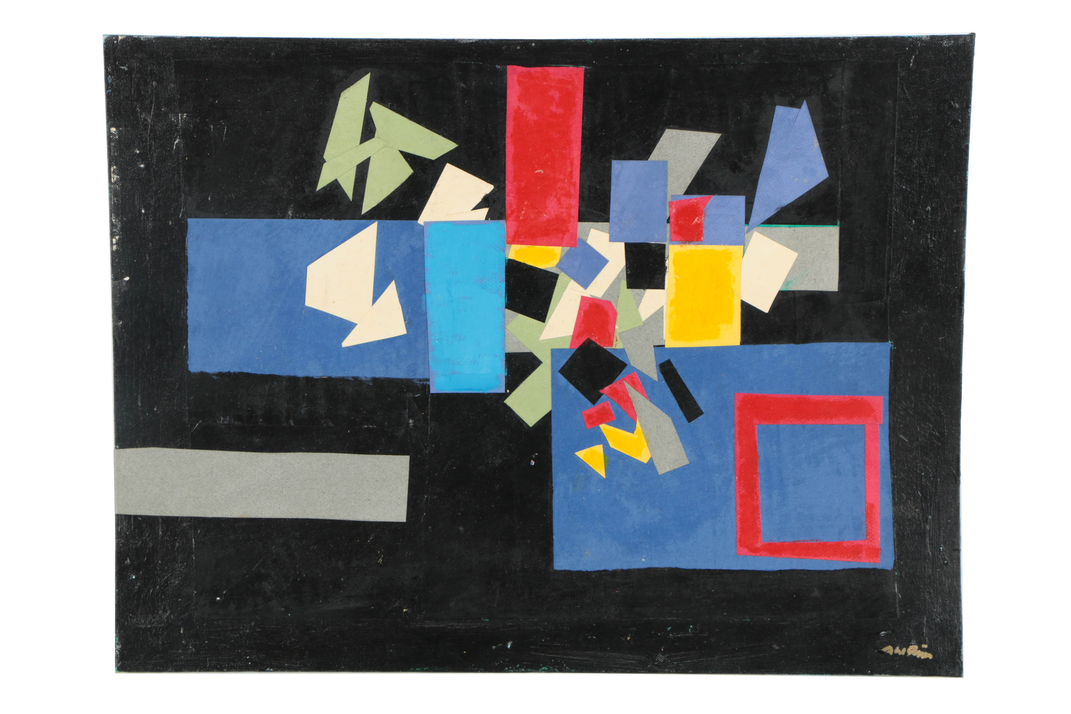 Collection of Ronald Ahlström Mixed Media Compositions on Board