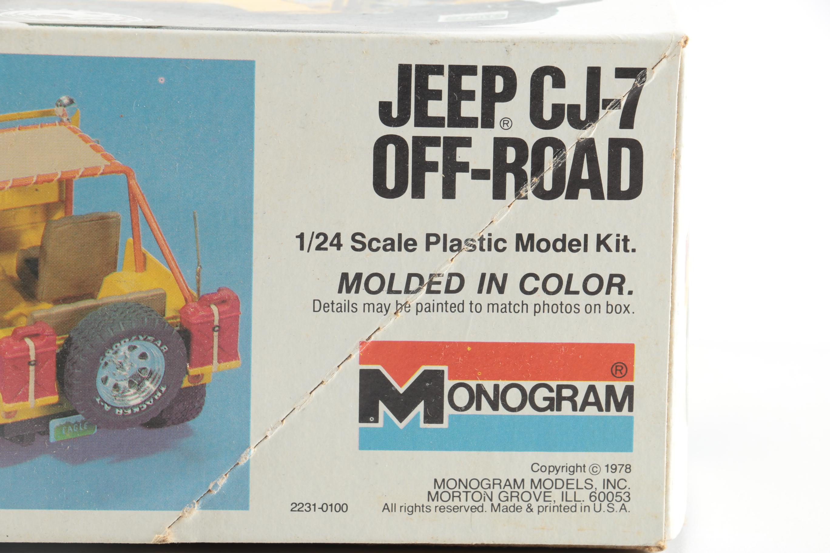Vintage Monogram Jeep CJ-7 Jeep Model Kits