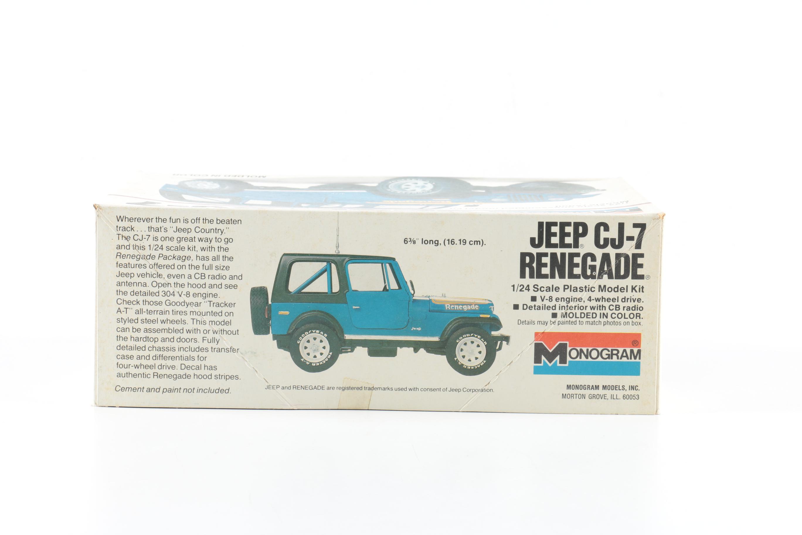 Vintage Monogram Jeep CJ-7 Jeep Model Kits