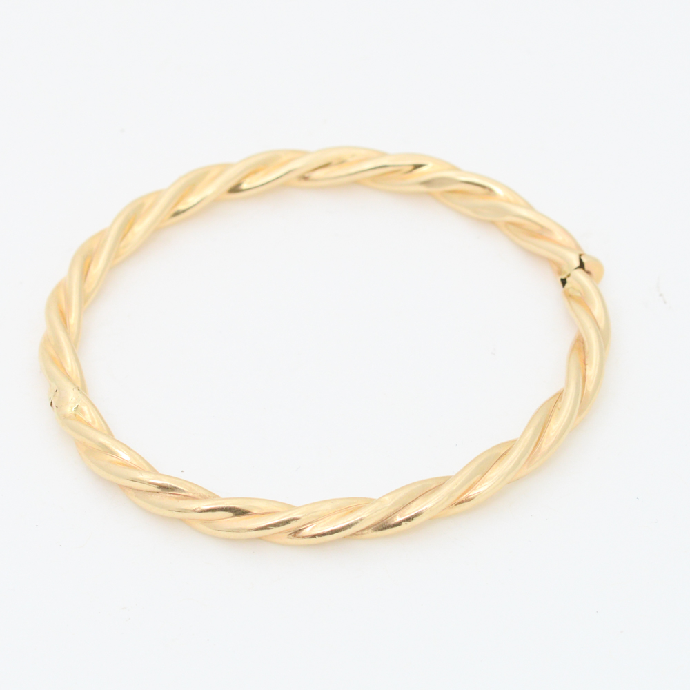 14K Yellow Gold Electroform Bracelet
