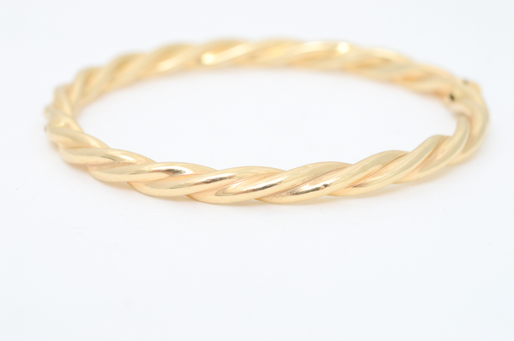14K Yellow Gold Electroform Bracelet