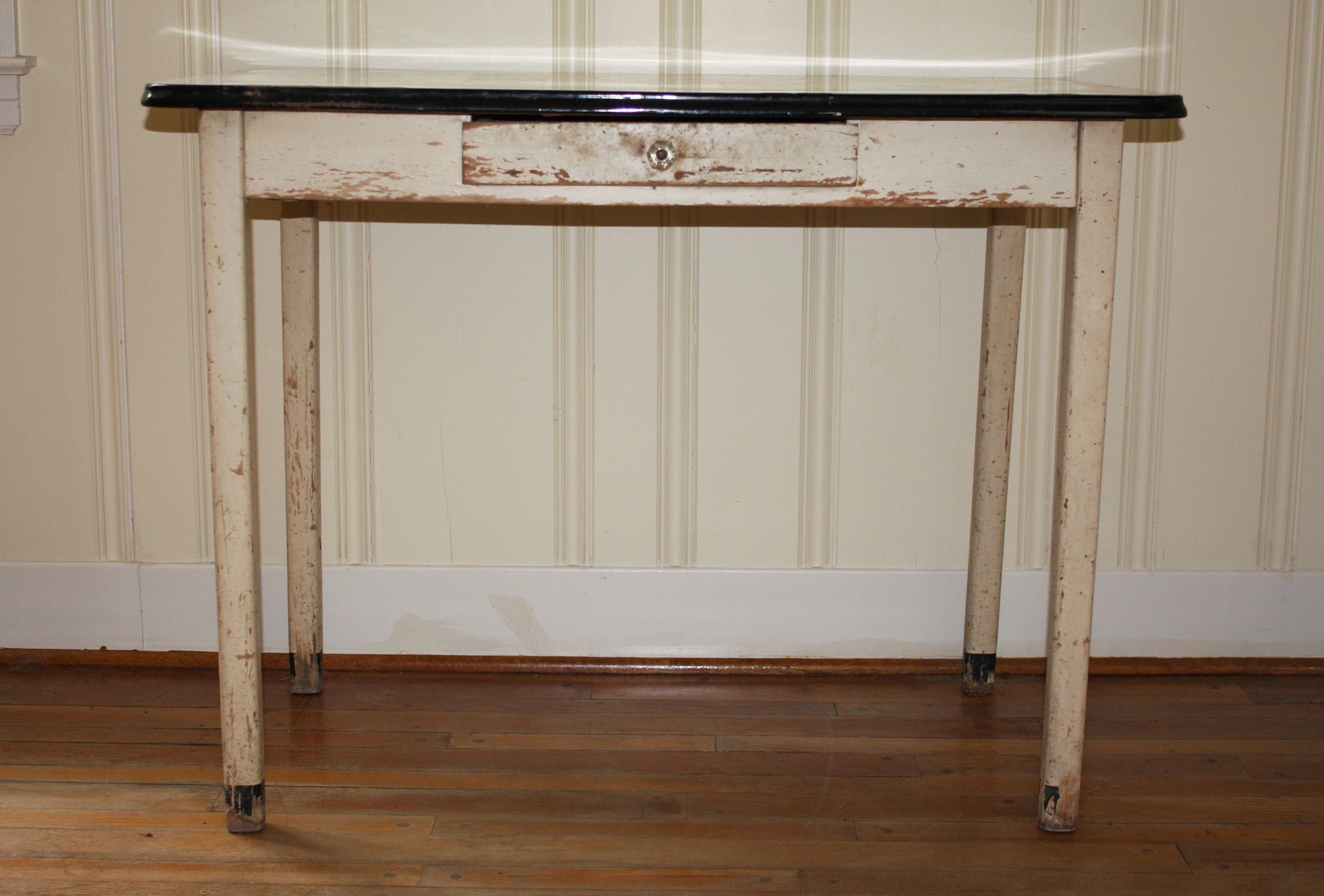 Vintage Metal Top Writing Desk