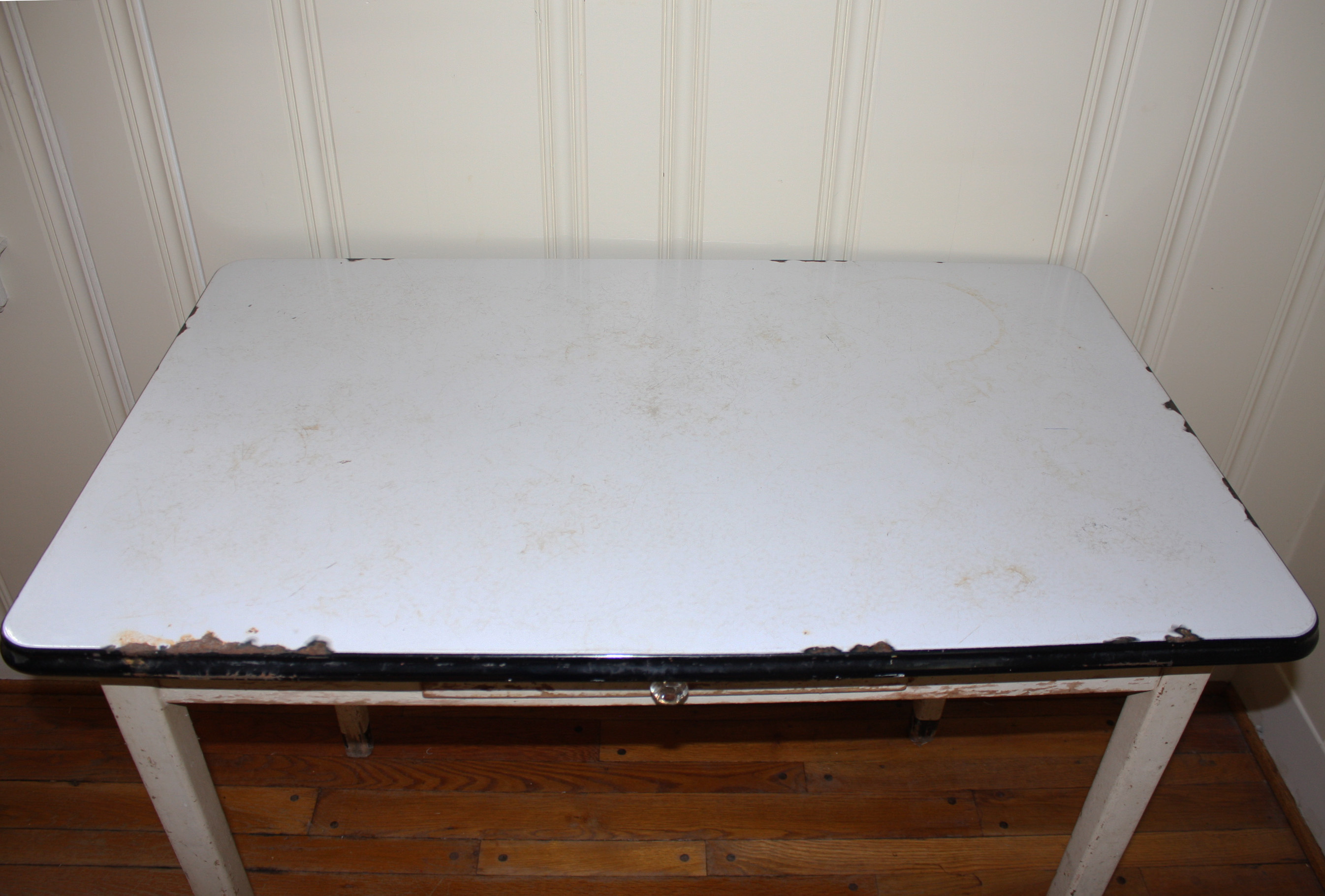 Vintage Metal Top Writing Desk