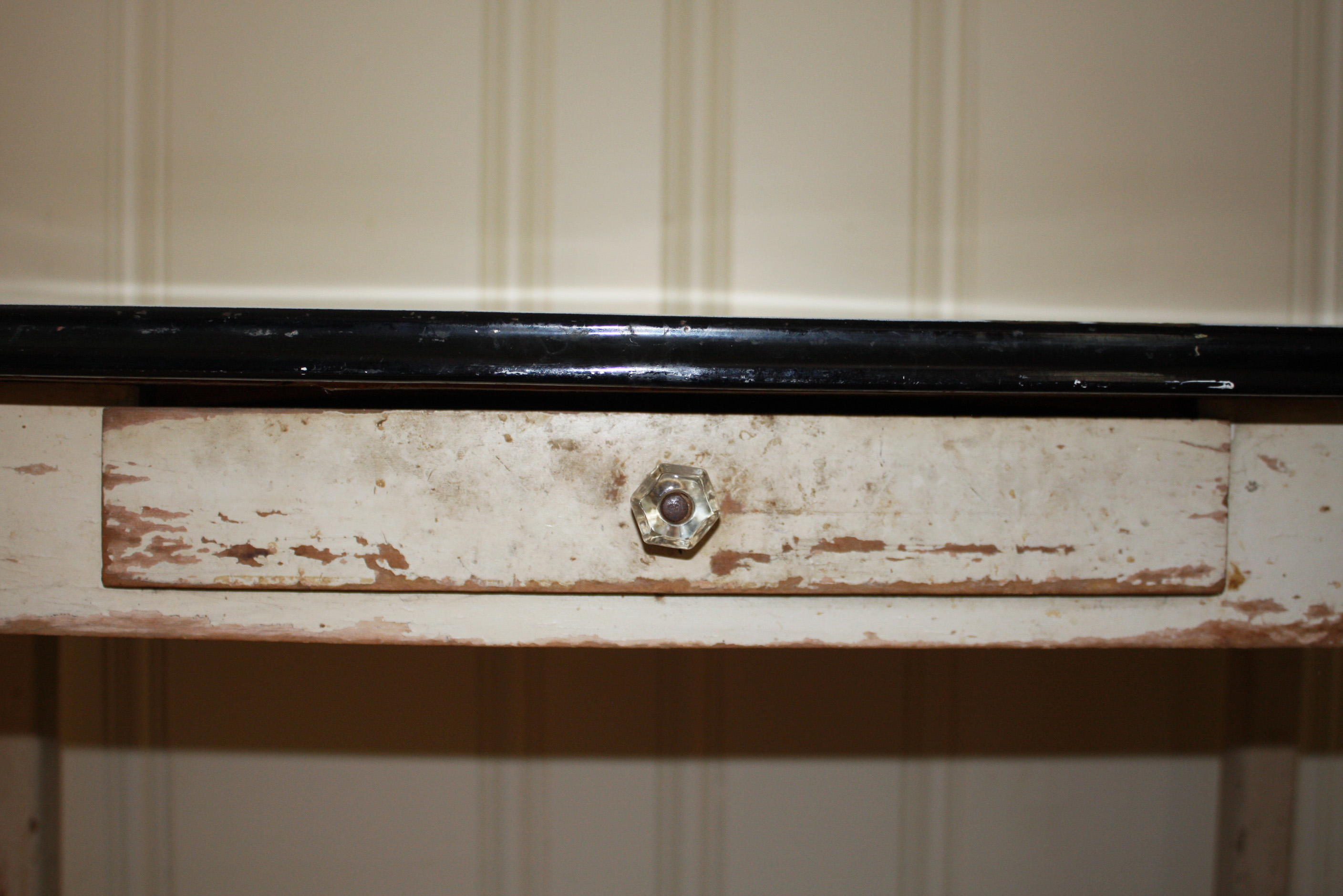 Vintage Metal Top Writing Desk