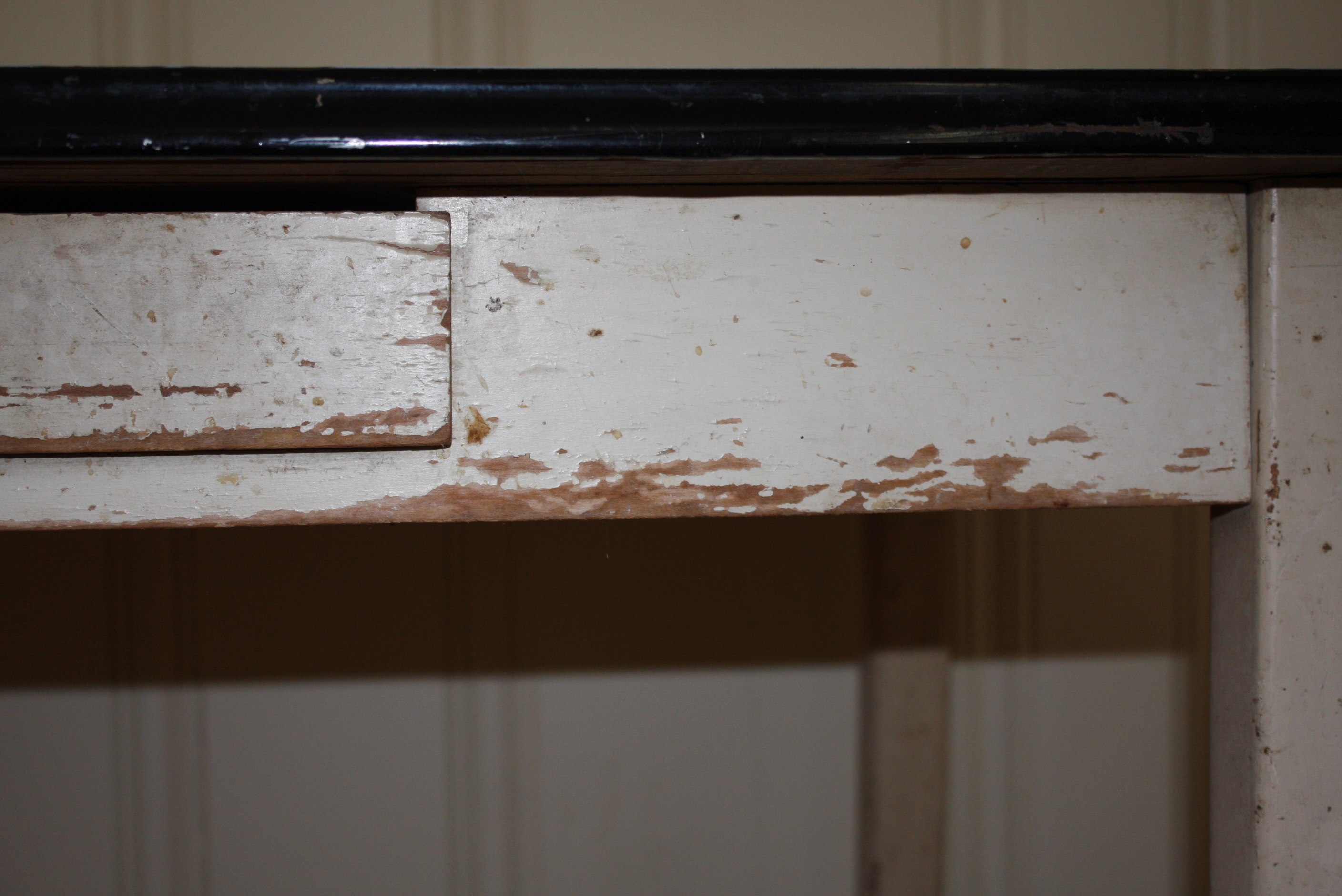 Vintage Metal Top Writing Desk