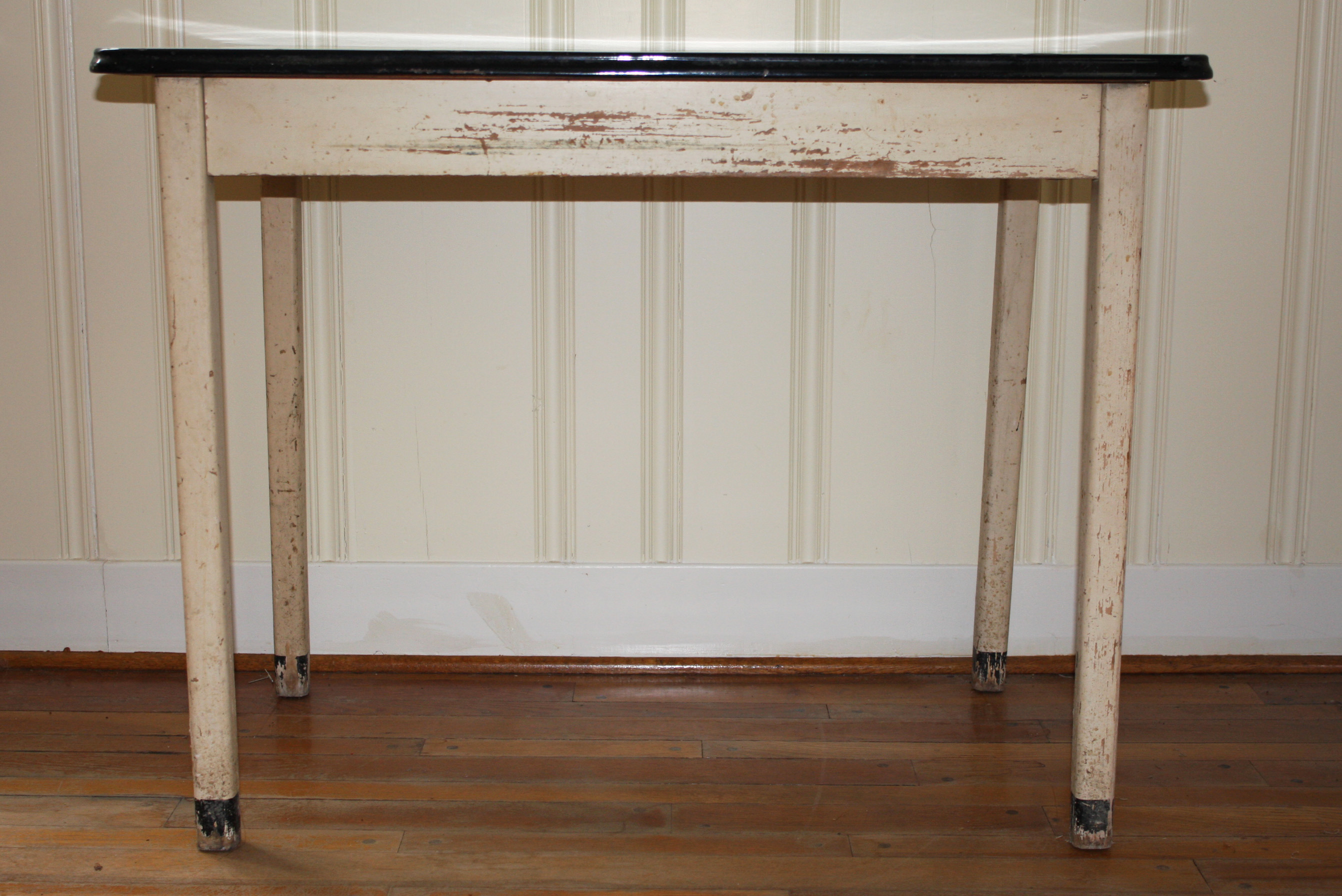 Vintage Metal Top Writing Desk