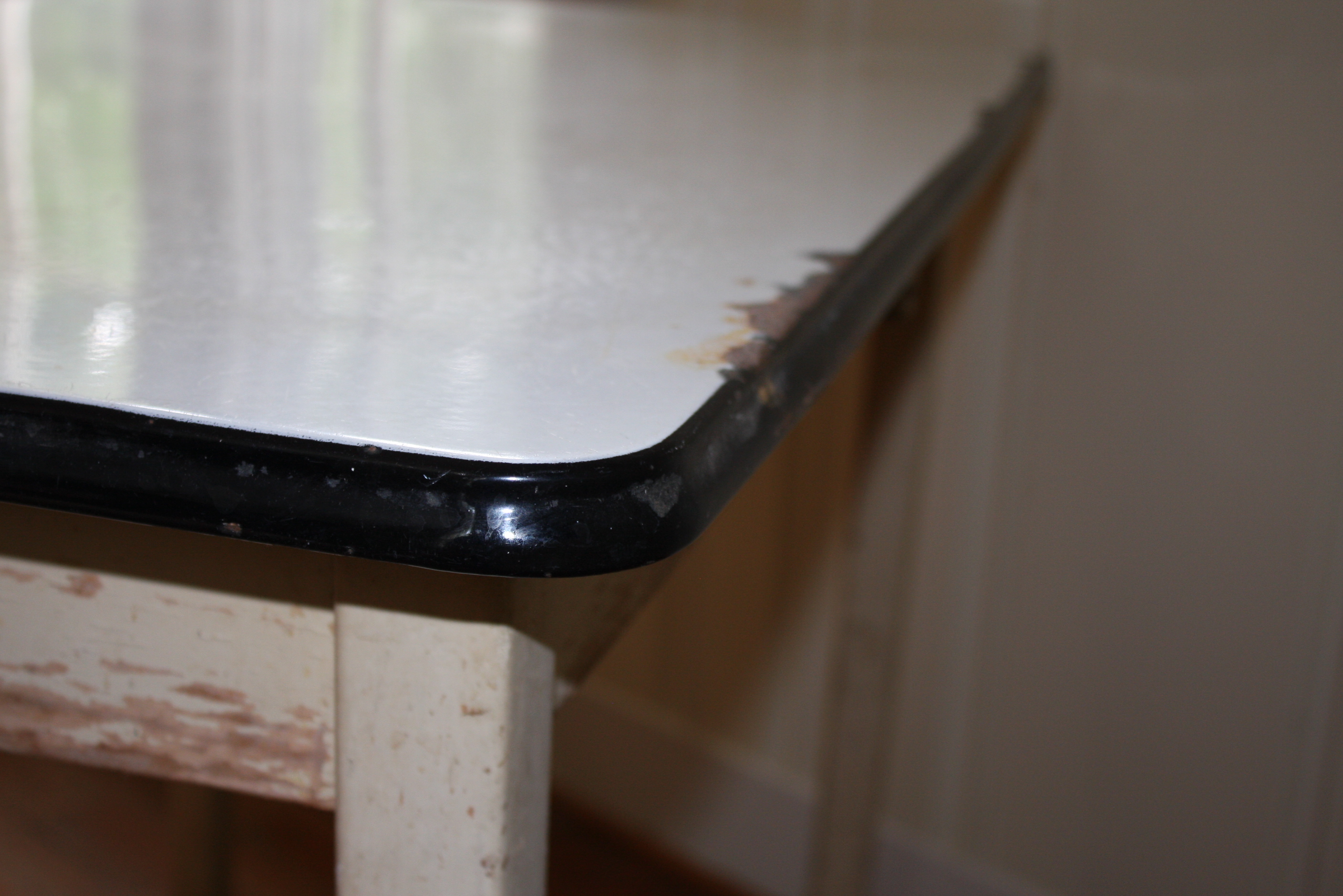 Vintage Metal Top Writing Desk