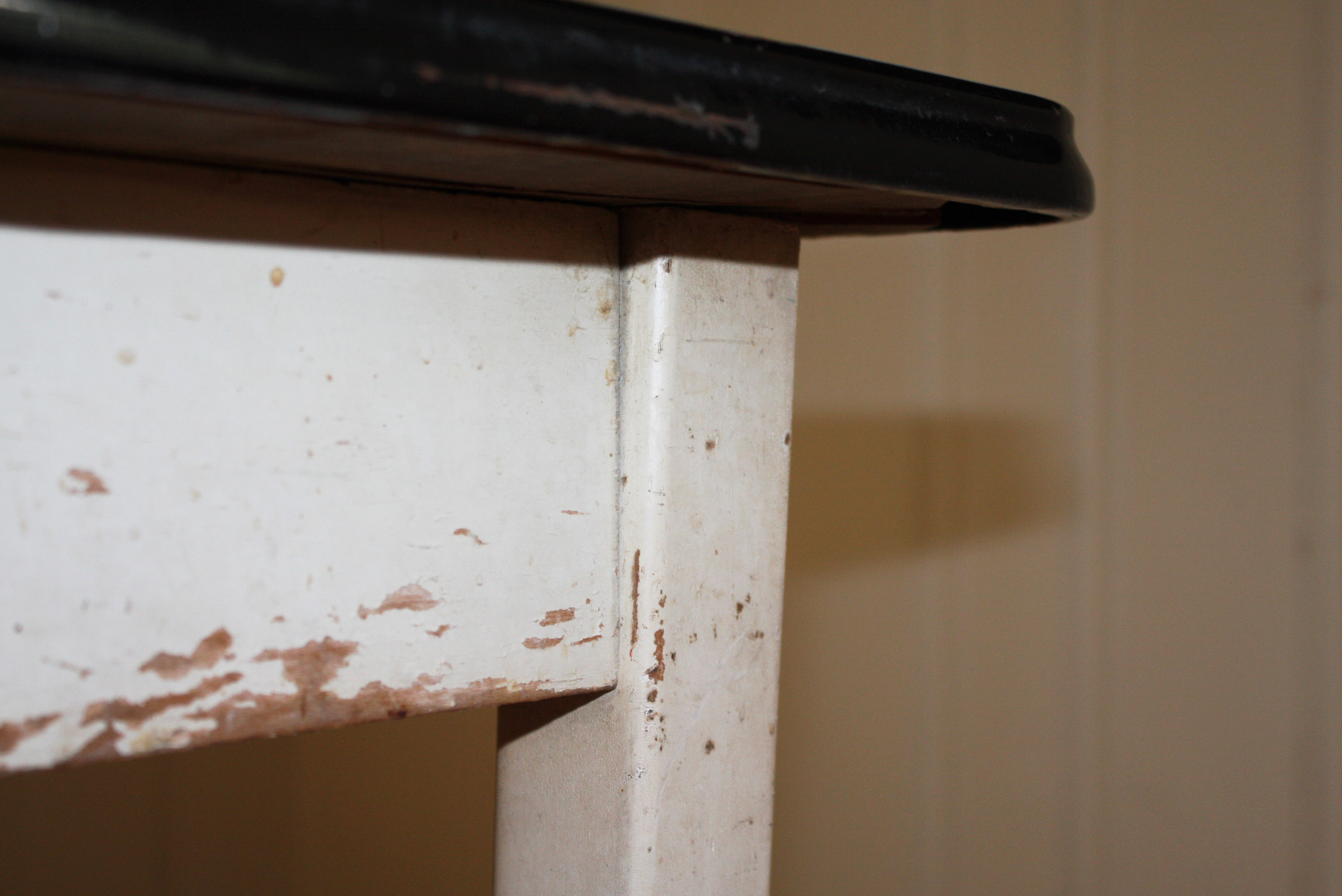 Vintage Metal Top Writing Desk