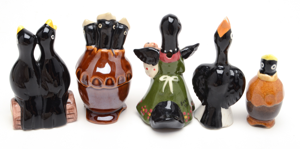 Ceramic Bird Pie Funnels