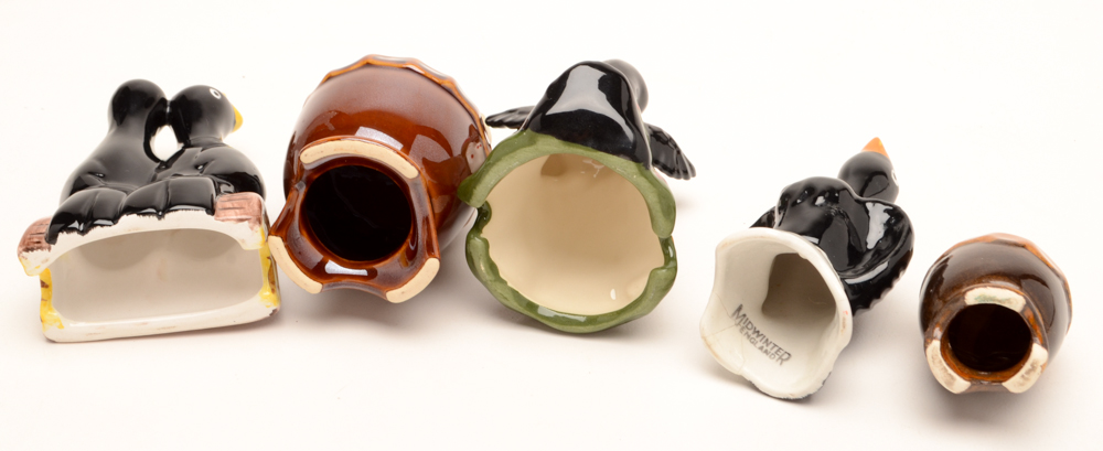 Ceramic Bird Pie Funnels