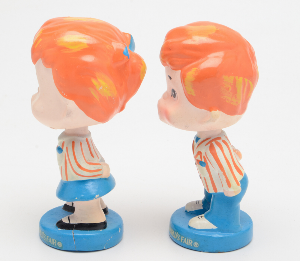 1963 New York World's Fair "Kiss Me" Bobbleheads