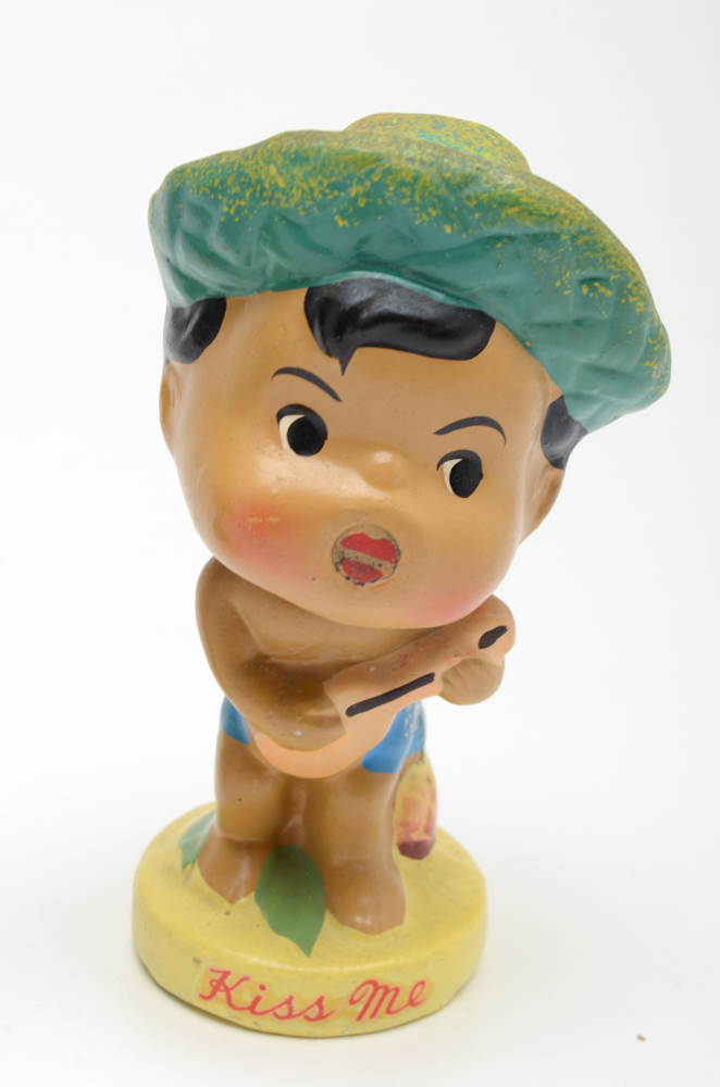 1960s Tropical "Kiss Me" Bobbleheads