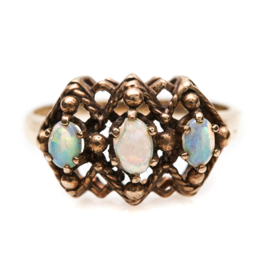 10K Yellow Gold Opal Ring