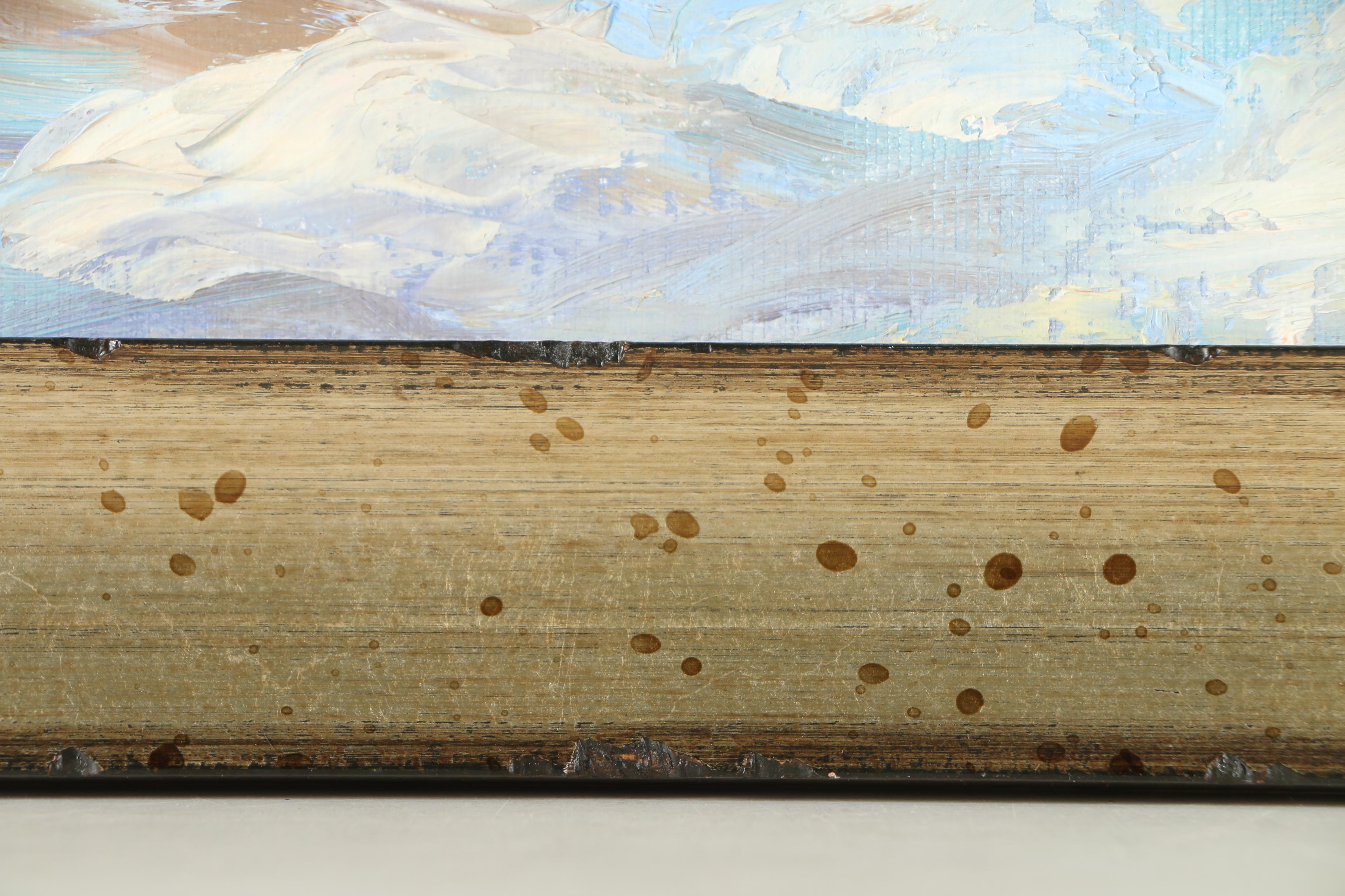 Oil Painting on Board of Winter Landscape