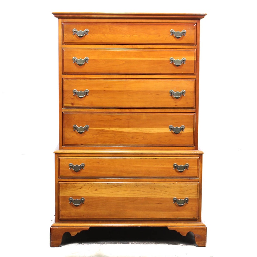 Unique Furniture Solid Cherry Chest on Chest