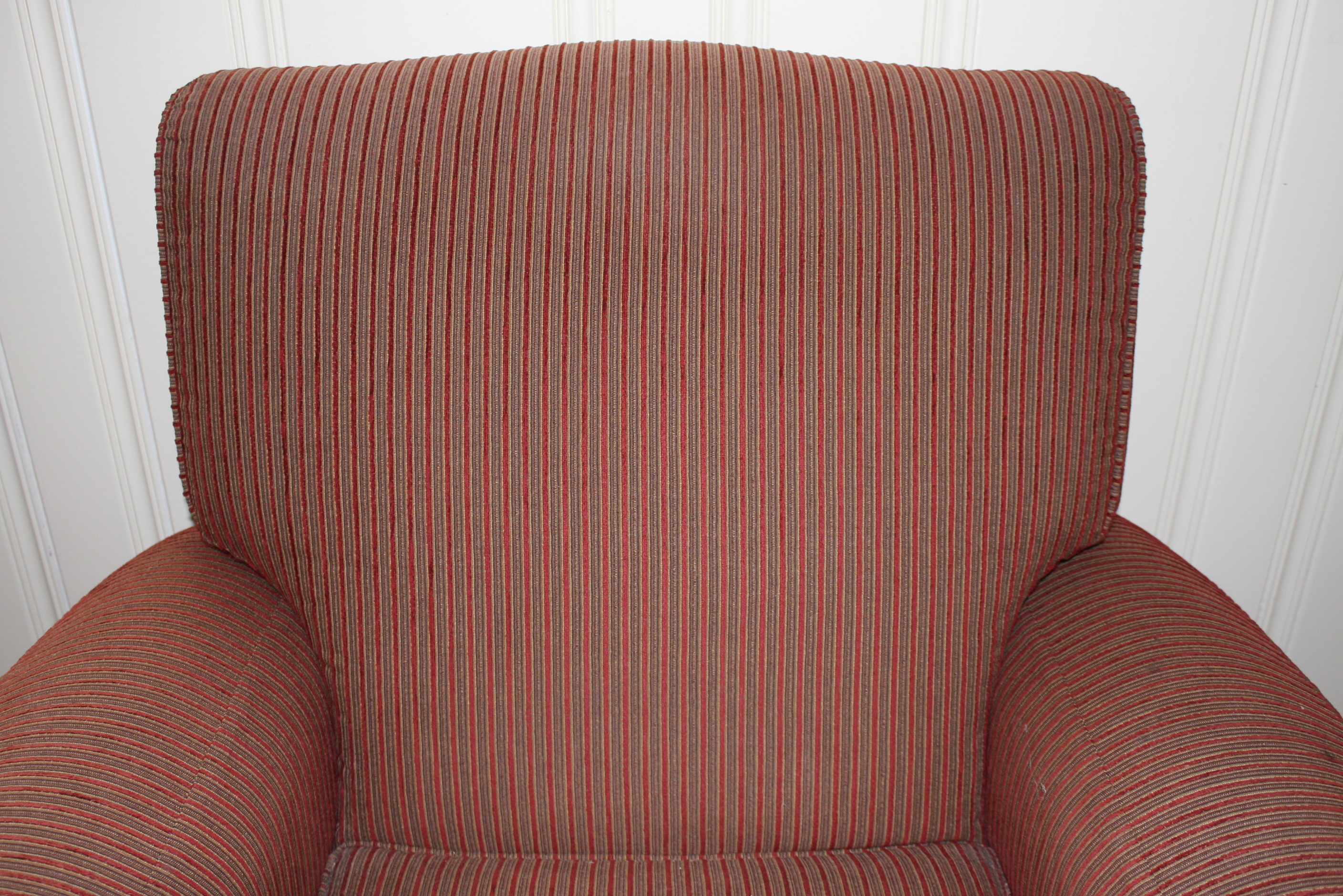 Red Striped Club Chair Recliner by La-Z-Boy