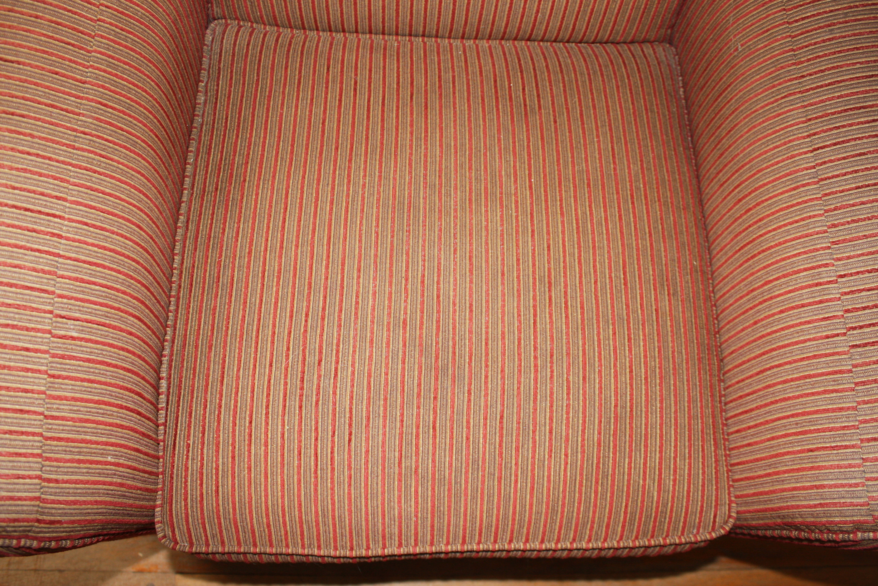 Red Striped Club Chair Recliner by La-Z-Boy