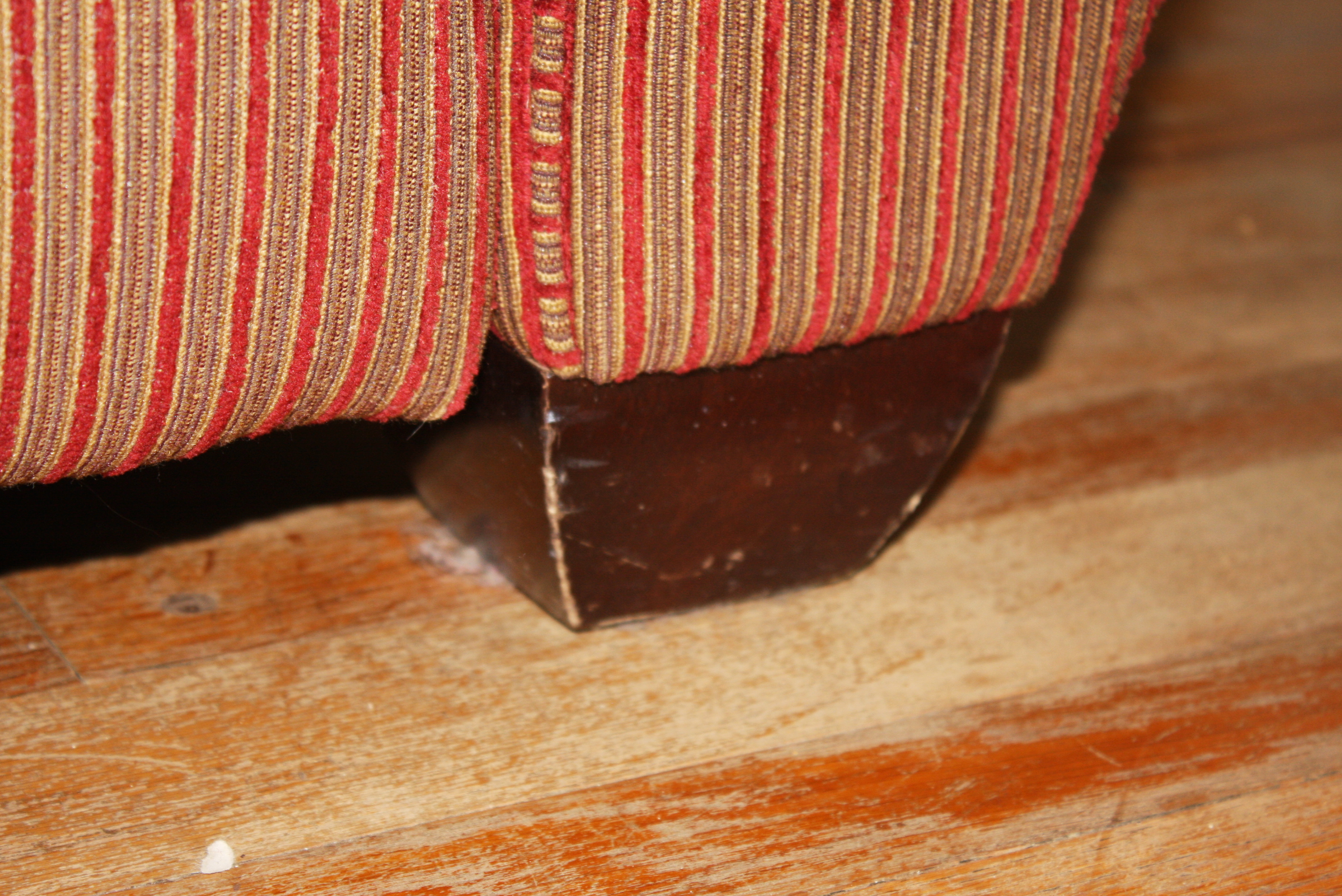 Red Striped Club Chair Recliner by La-Z-Boy