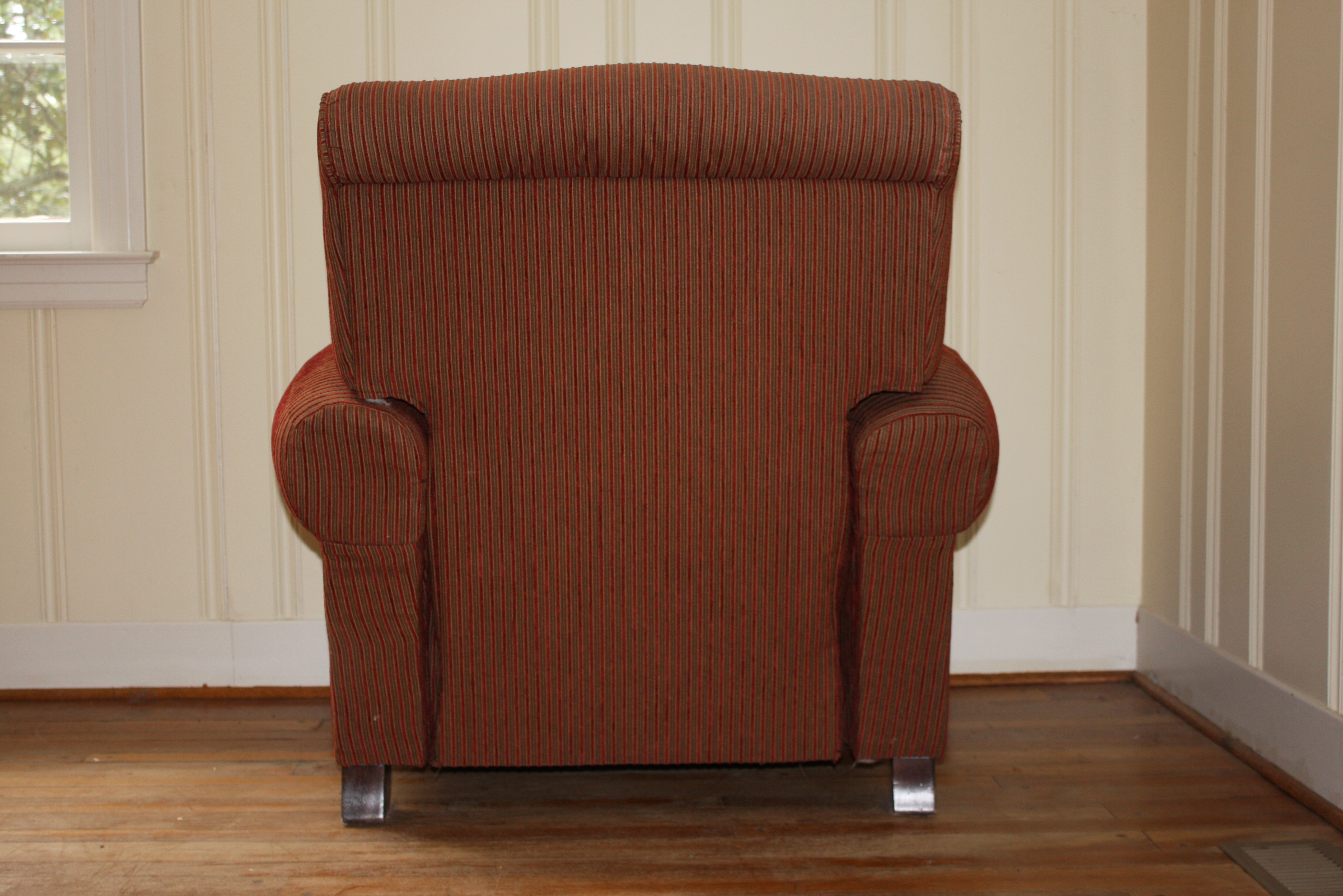 Red Striped Club Chair Recliner by La-Z-Boy