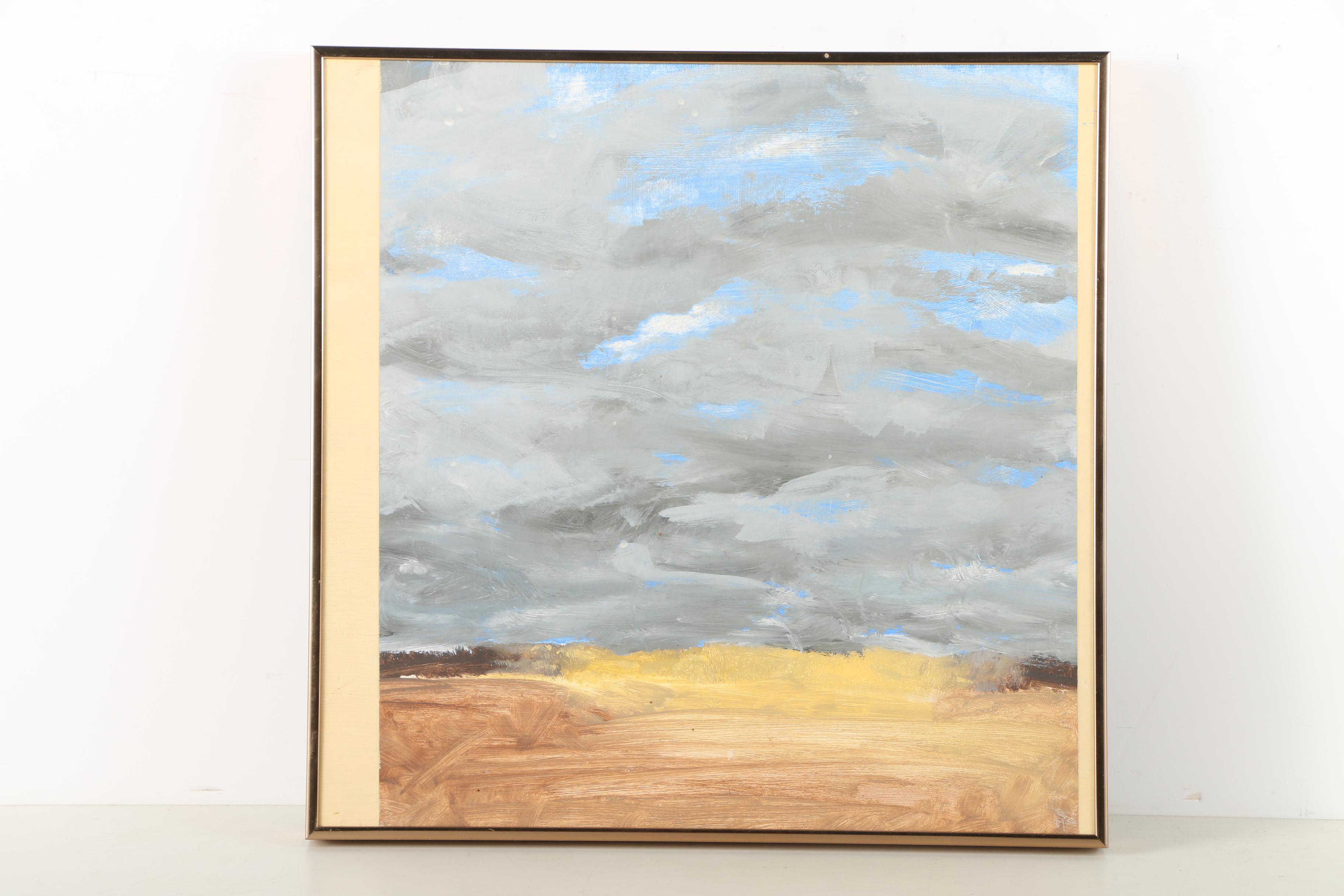 Pair of Acrylic Paintings on Canvas of the Sky