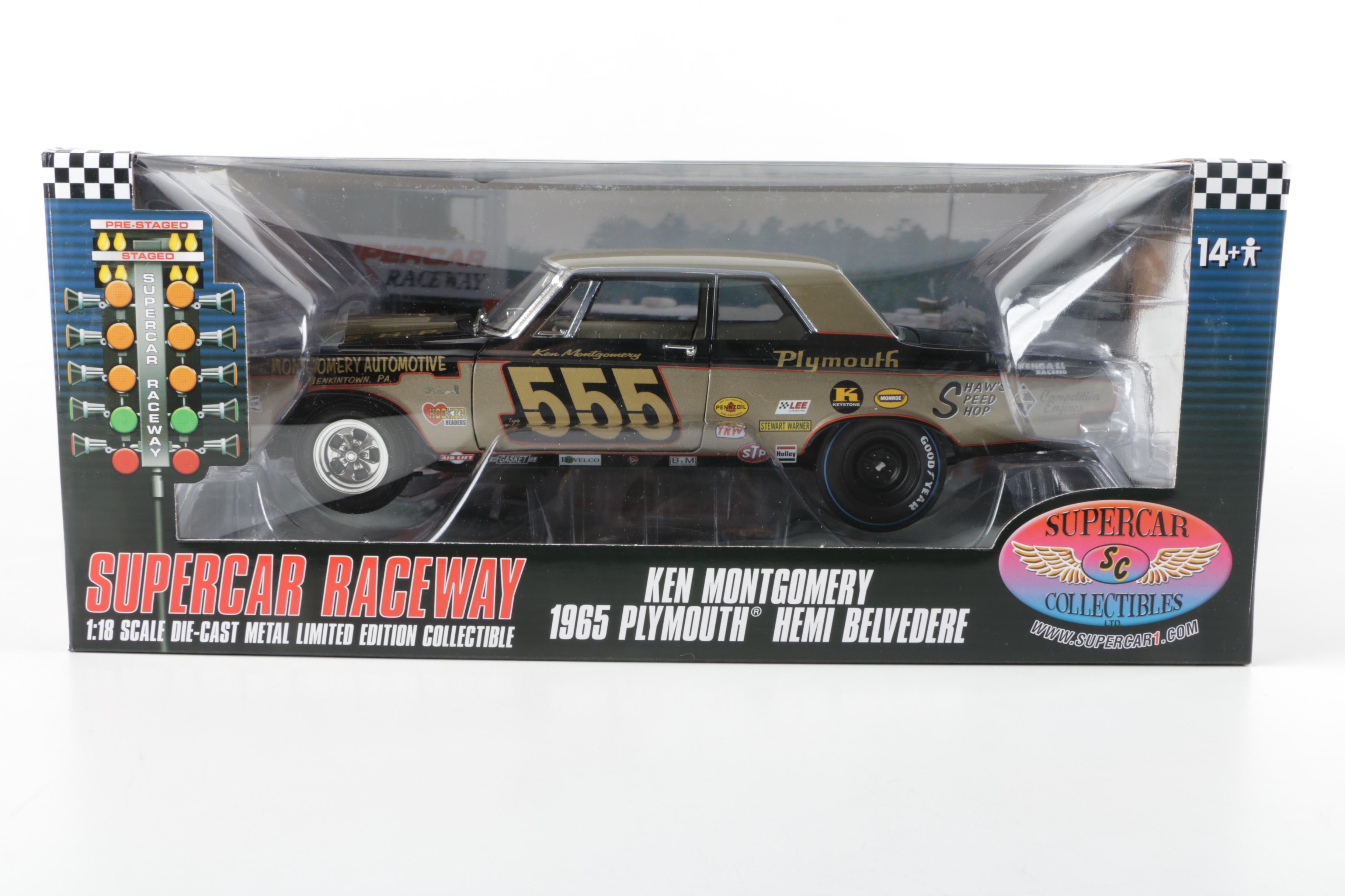 ERTL Supercar Raceway 1965 Plymouth Hemi Belvedere Die-Cast Cars