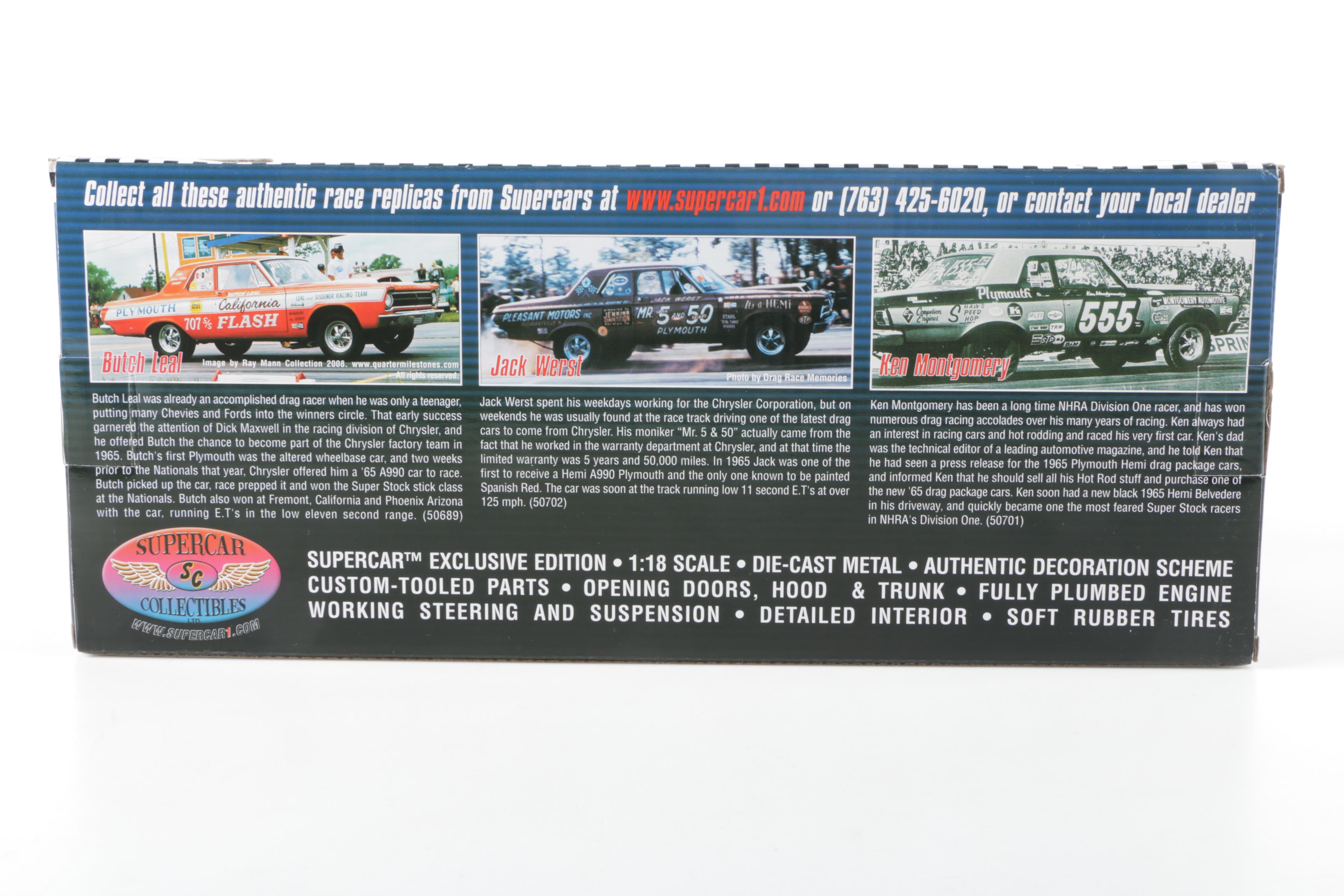 ERTL Supercar Raceway 1965 Plymouth Hemi Belvedere Die-Cast Cars