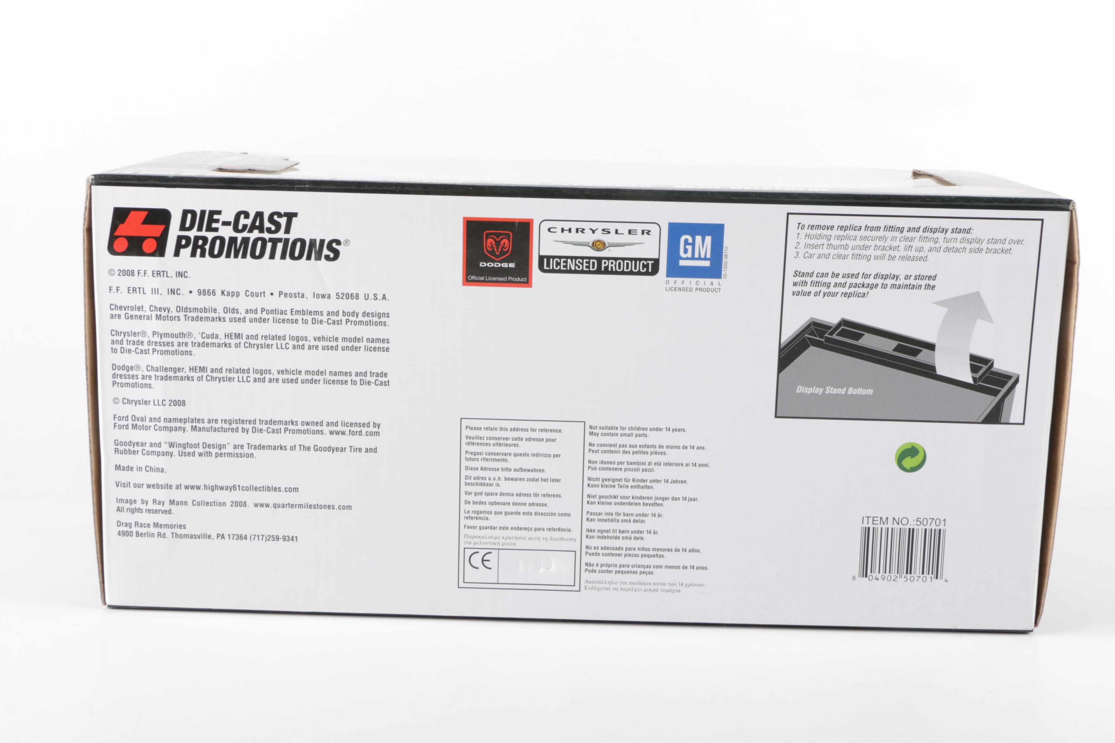 ERTL Supercar Raceway 1965 Plymouth Hemi Belvedere Die-Cast Cars