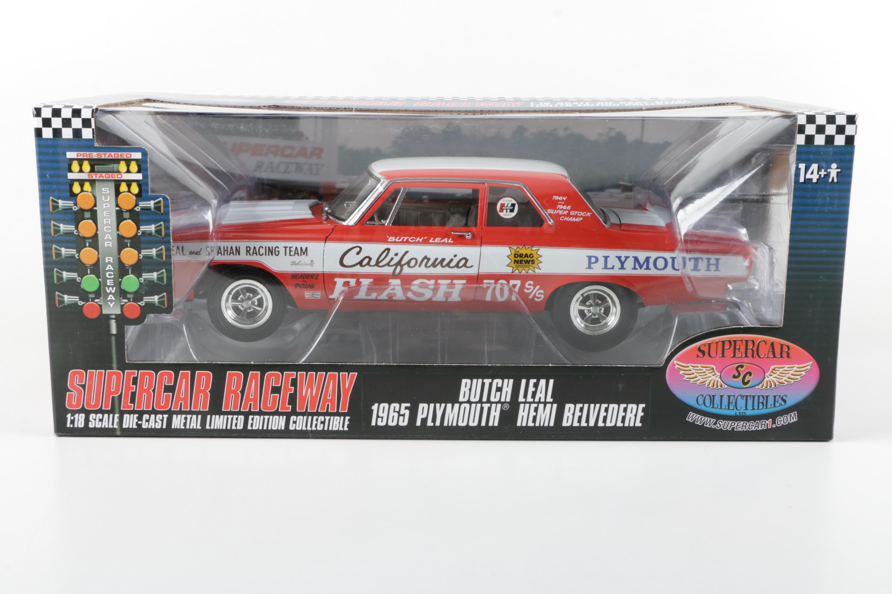 ERTL Supercar Raceway 1965 Plymouth Hemi Belvedere Die-Cast Cars