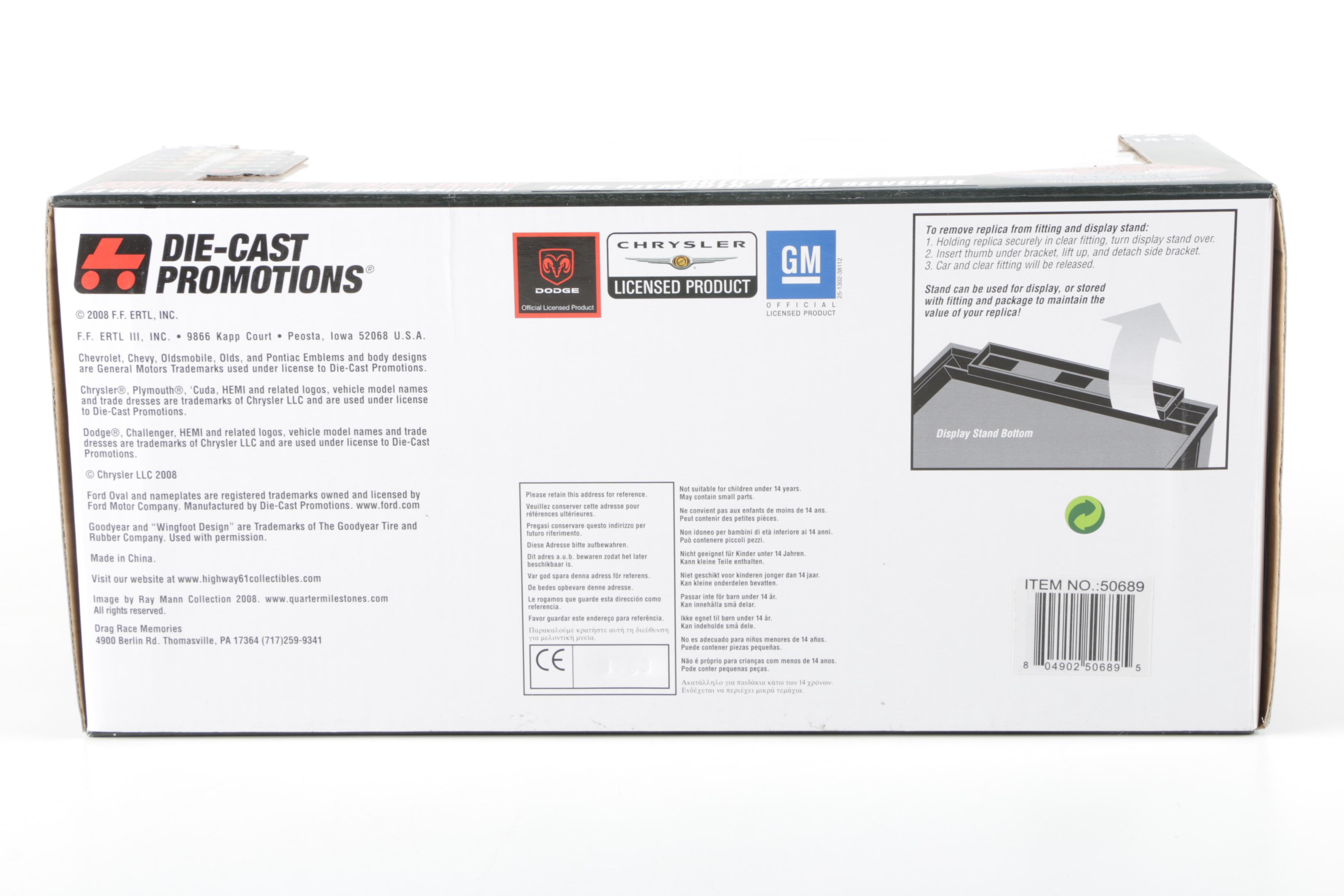 ERTL Supercar Raceway 1965 Plymouth Hemi Belvedere Die-Cast Cars