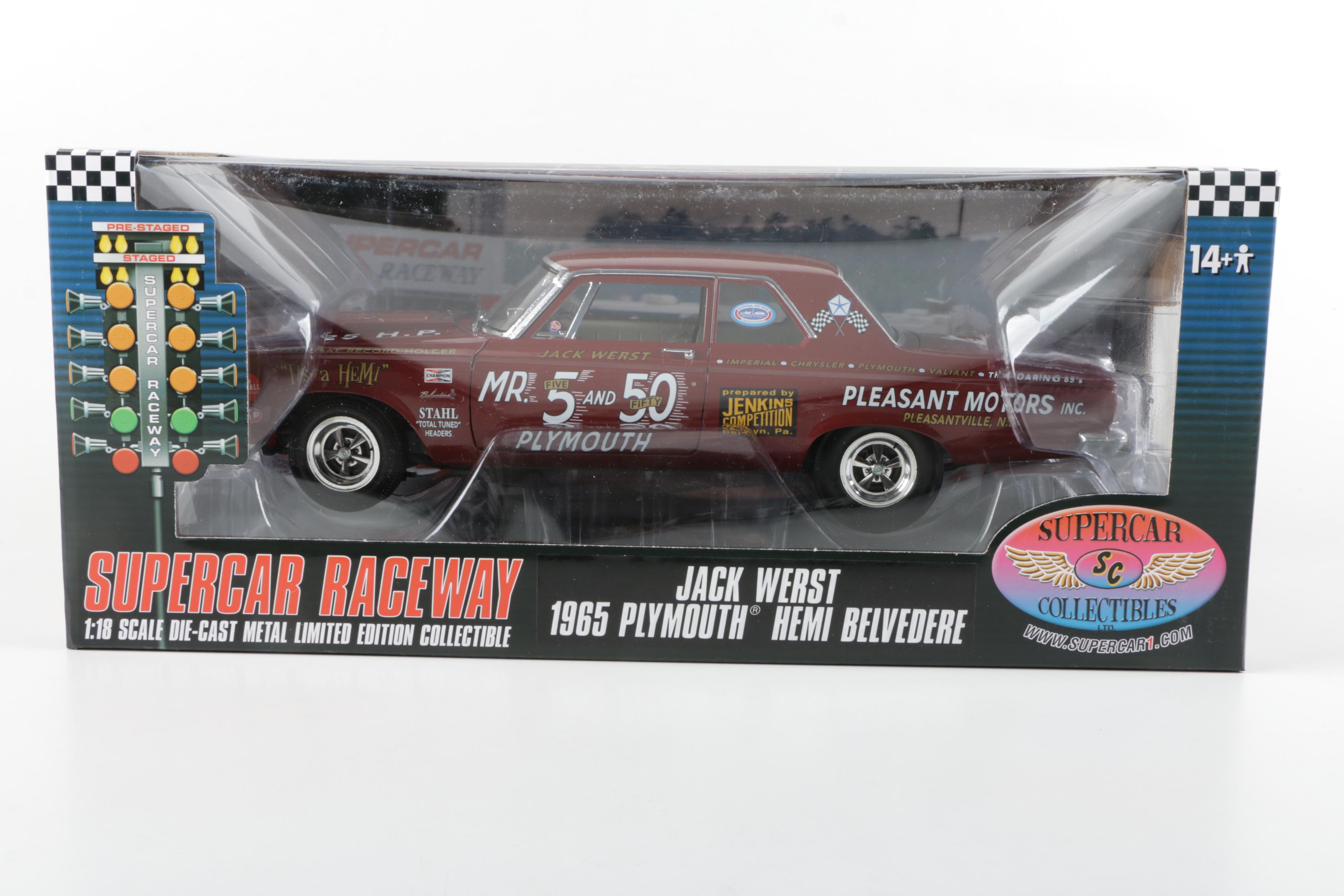 ERTL Supercar Raceway 1965 Plymouth Hemi Belvedere Die-Cast Cars