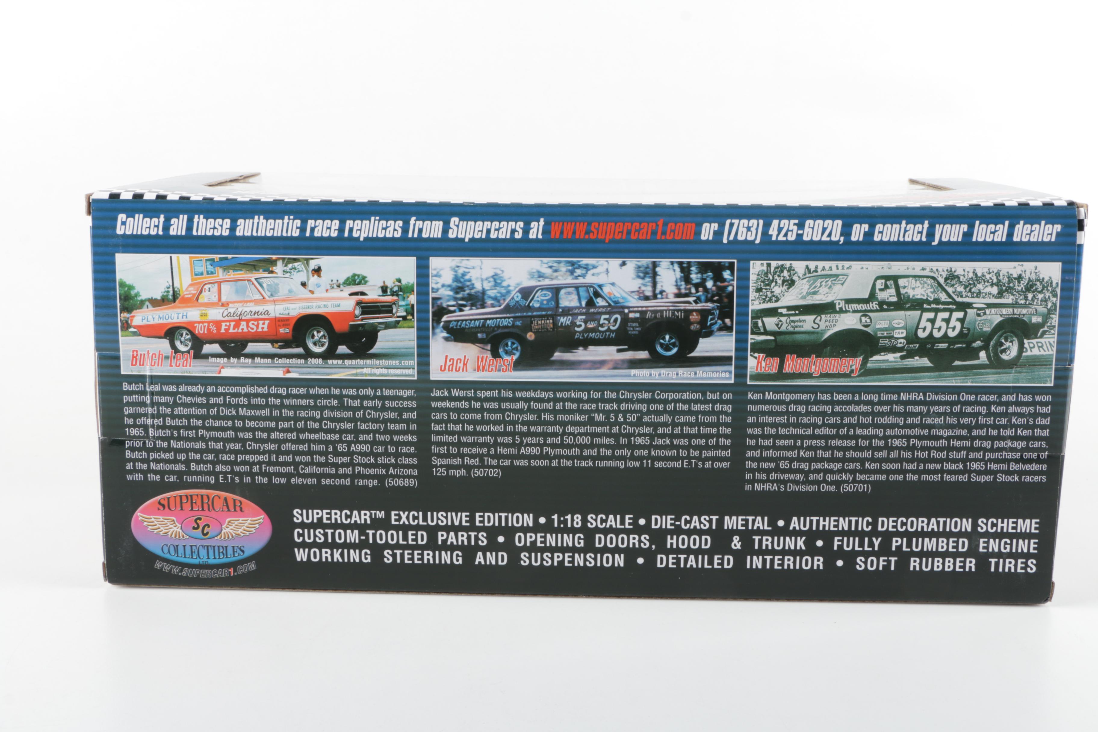 ERTL Supercar Raceway 1965 Plymouth Hemi Belvedere Die-Cast Cars