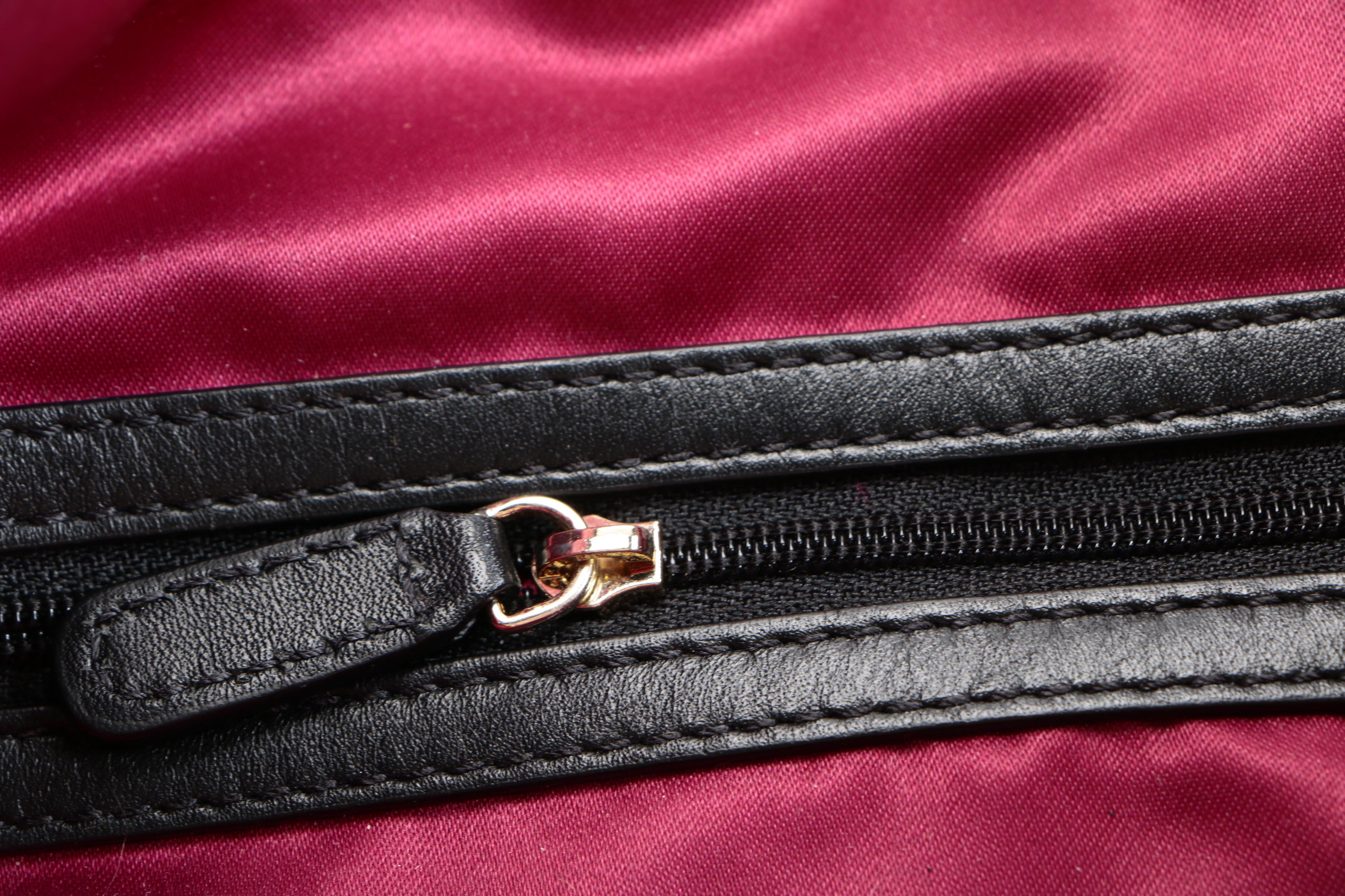 Cole Haan Patent Leather and Suede Woven Handbag