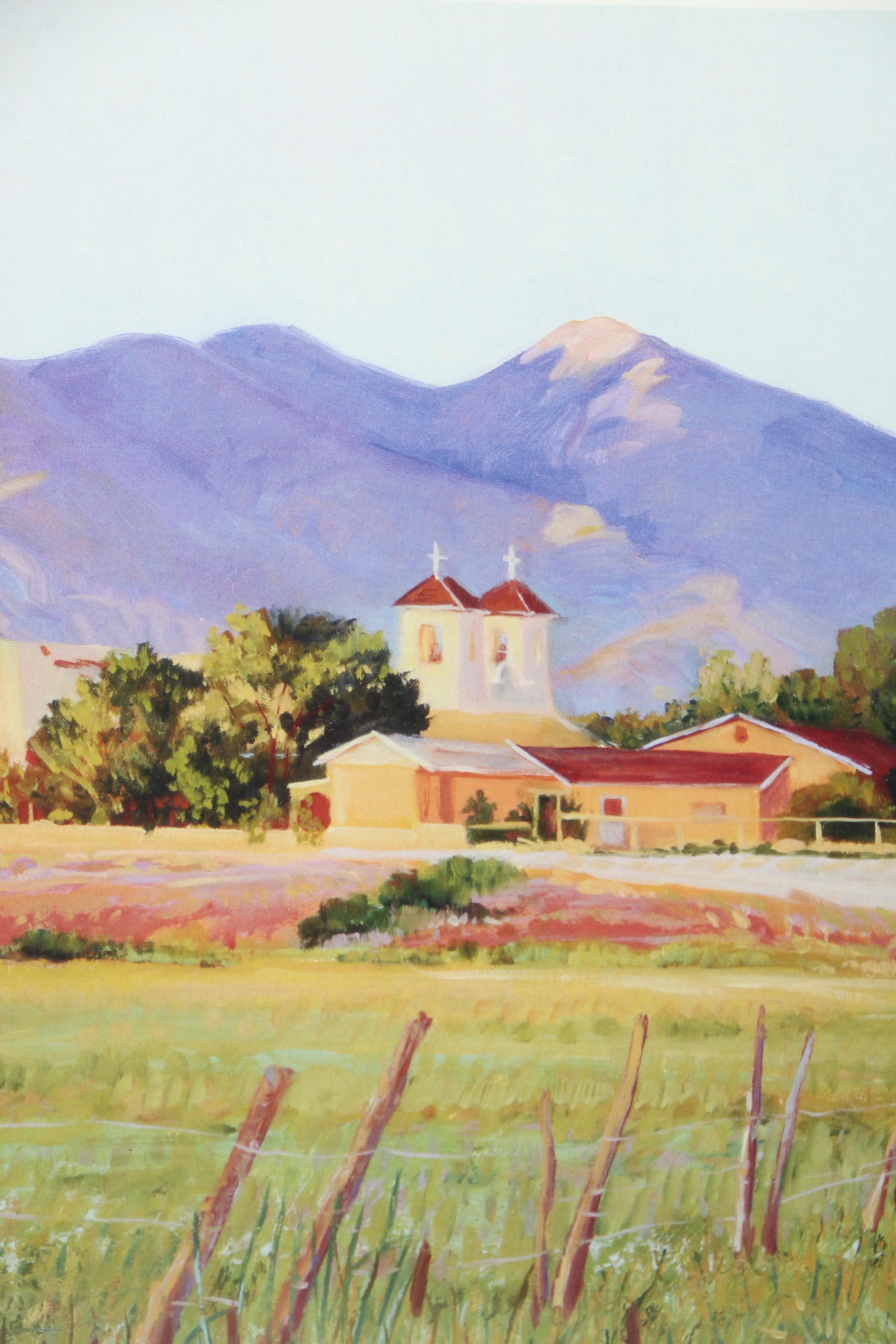 Valerie Graves Giclee on Paper "Ranchos de Taos Evening"