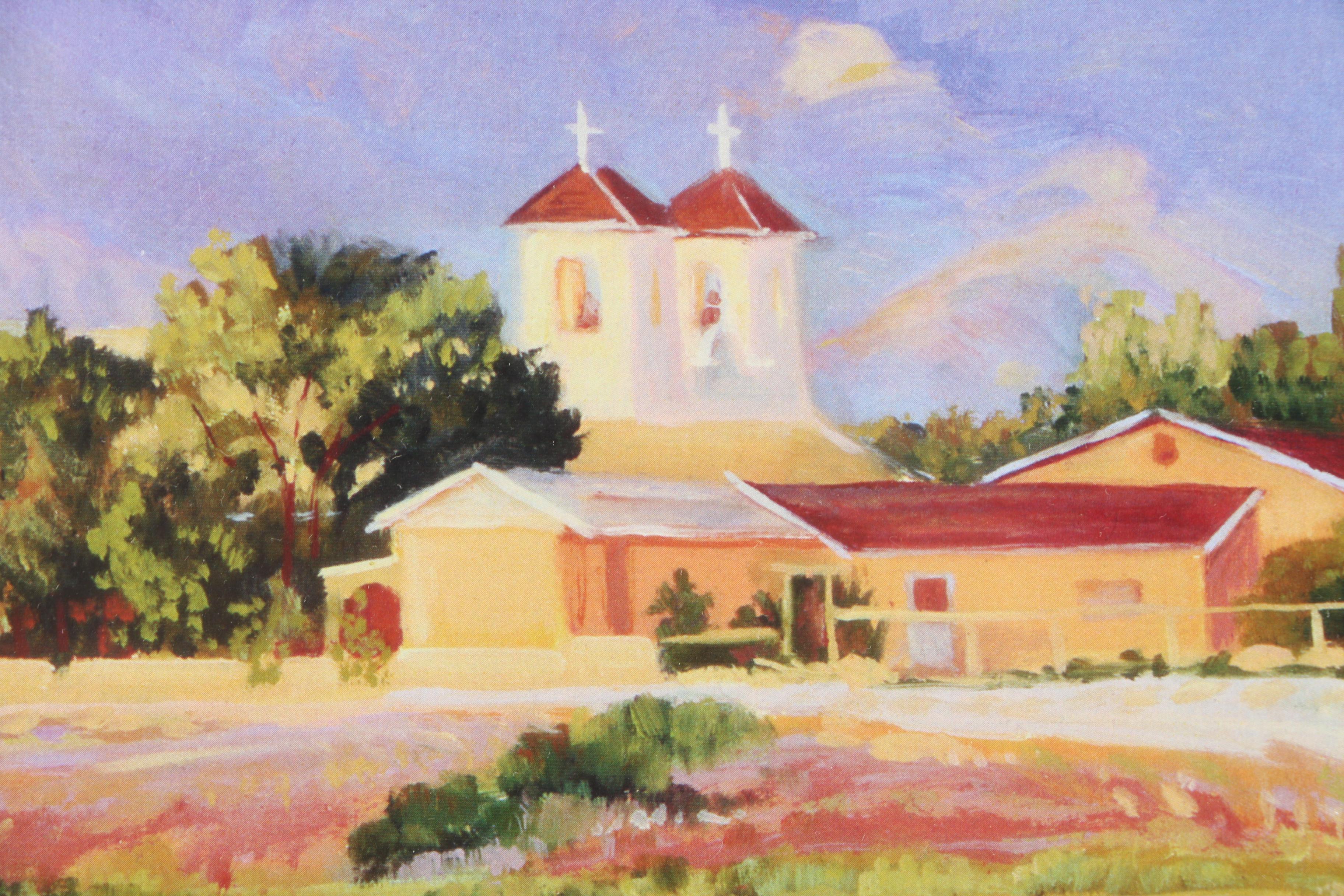 Valerie Graves Giclee on Paper "Ranchos de Taos Evening"