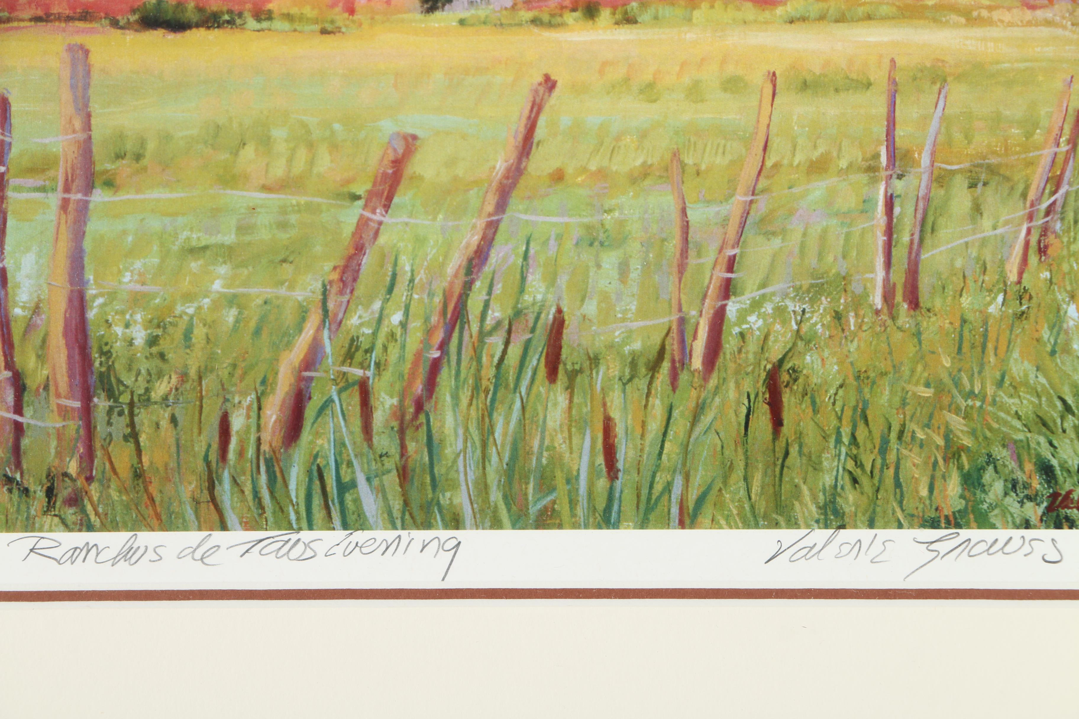 Valerie Graves Giclee on Paper "Ranchos de Taos Evening"