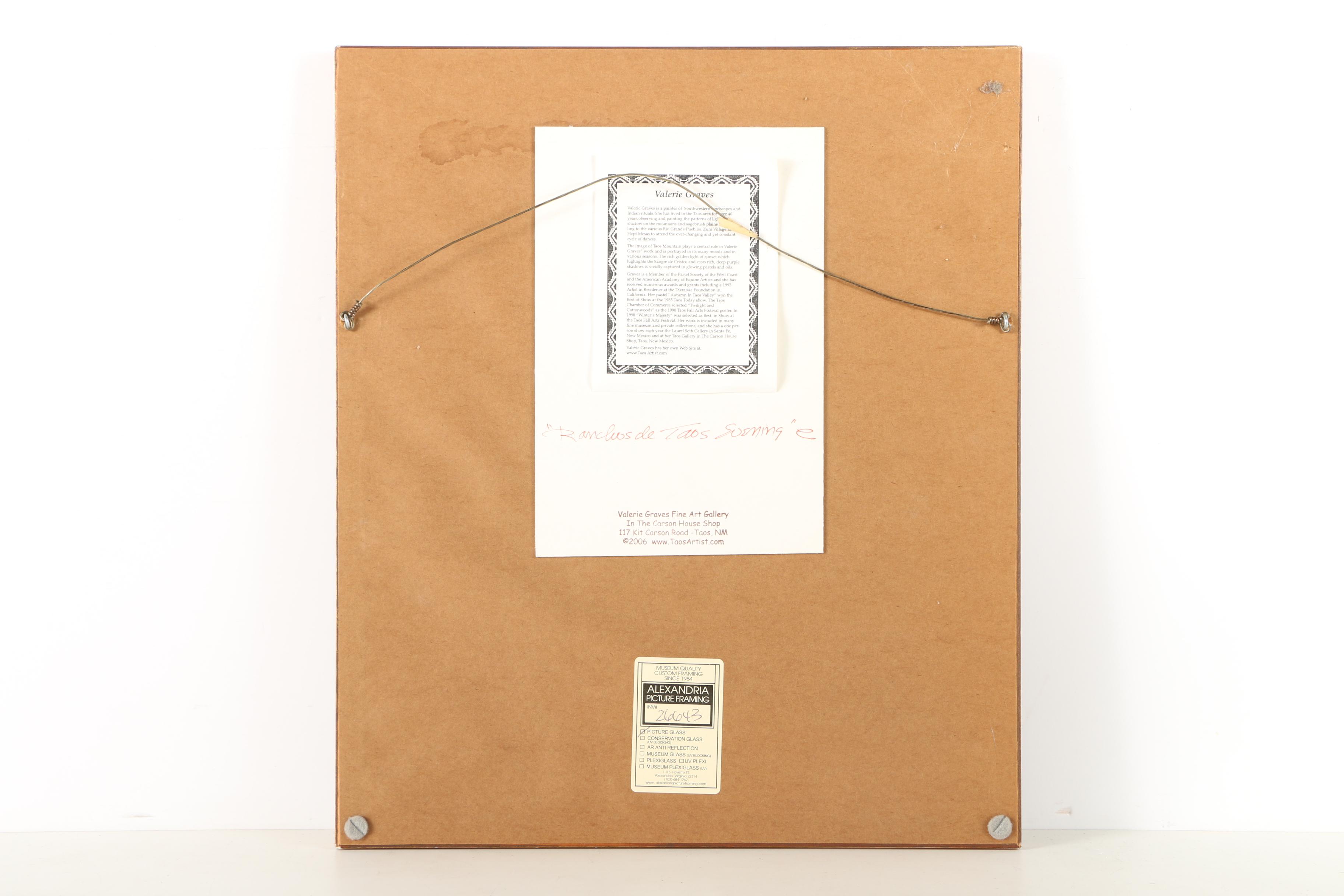 Valerie Graves Giclee on Paper "Ranchos de Taos Evening"