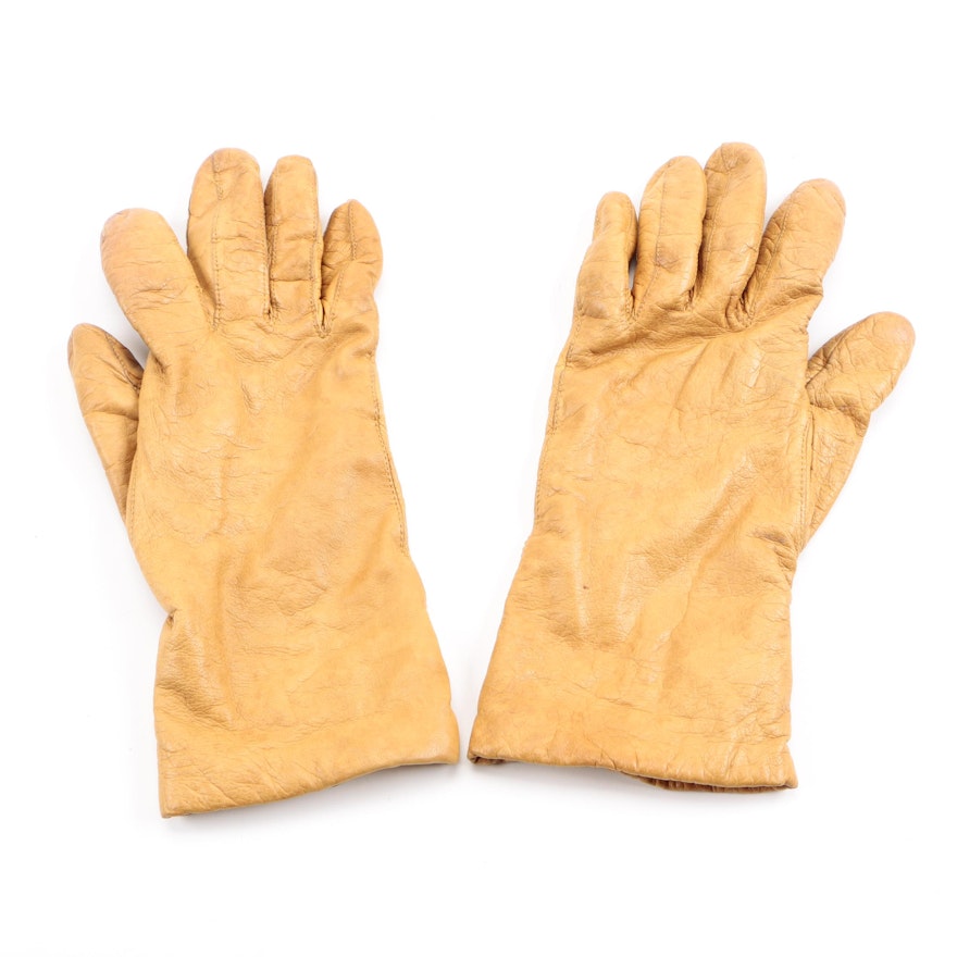 Lord & Taylor Cashmere Lined Leather Gloves