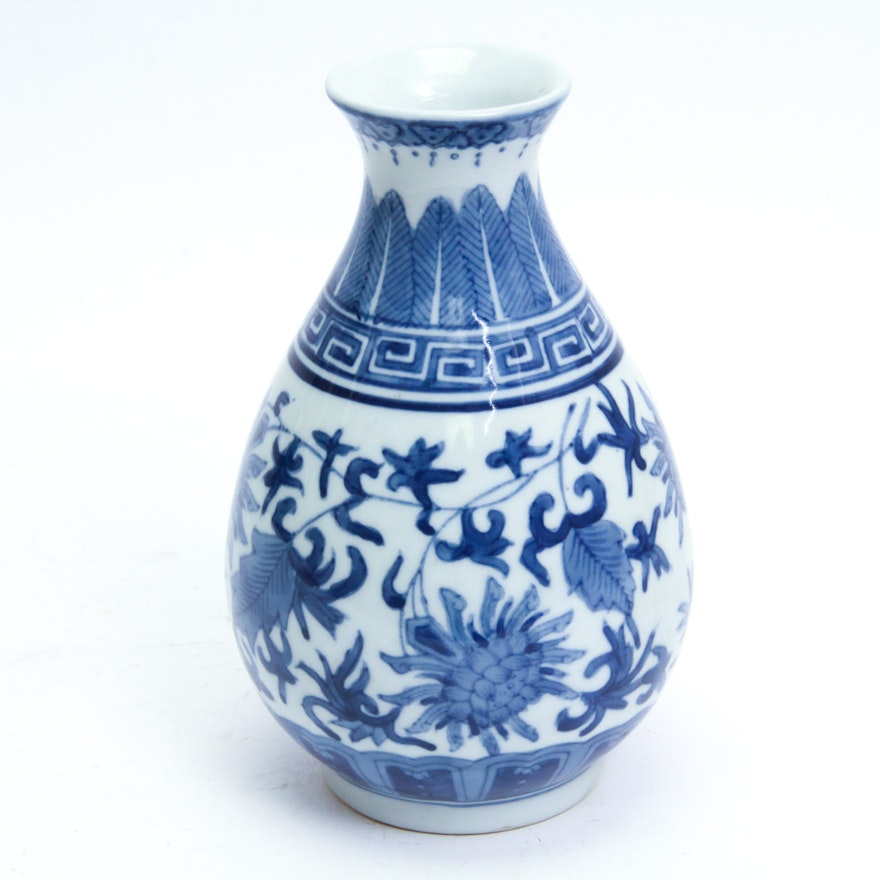 Chinese Style Blue and White Vase