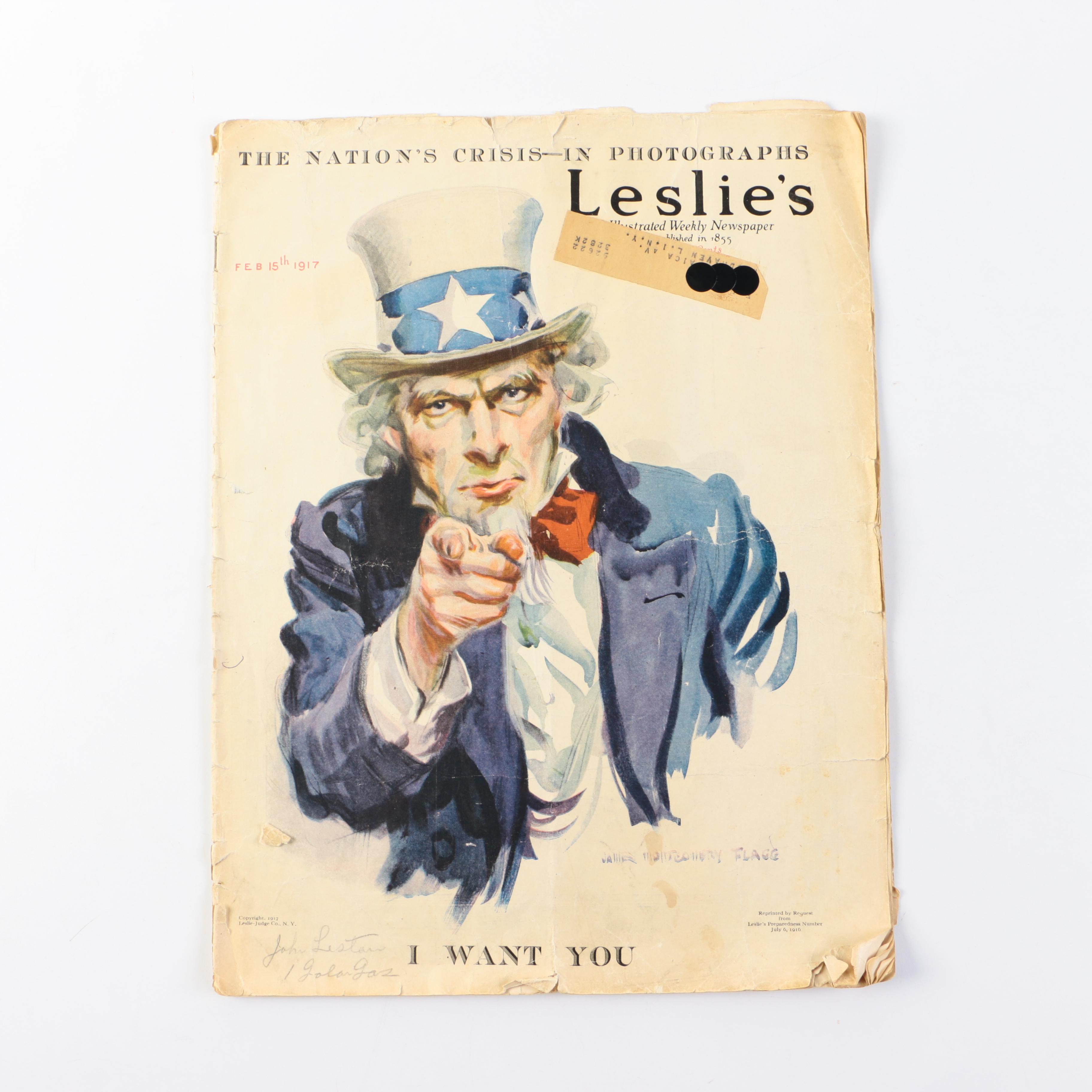 1917 "Leslie's Illustrated Weekly Newspaper"