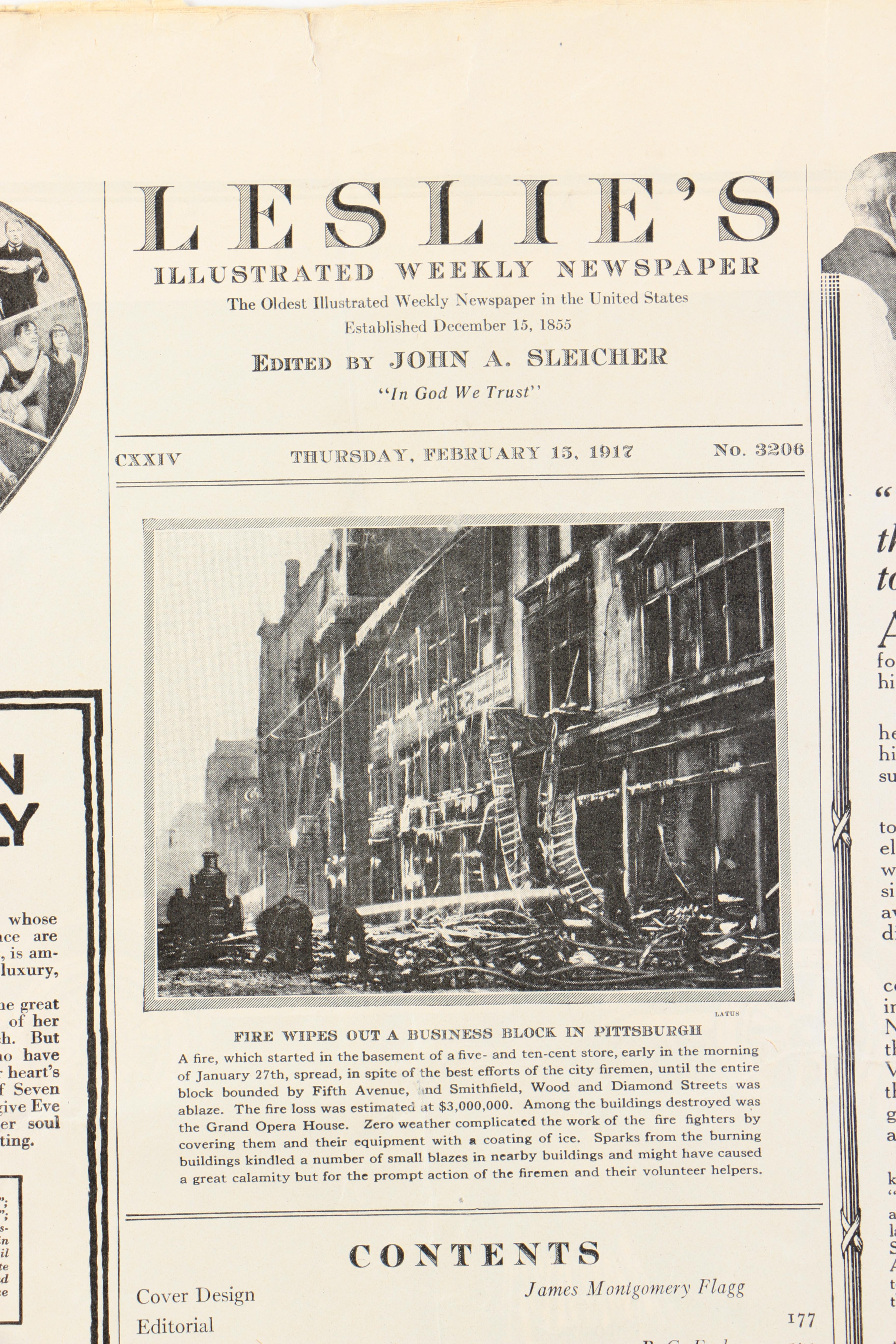1917 "Leslie's Illustrated Weekly Newspaper"