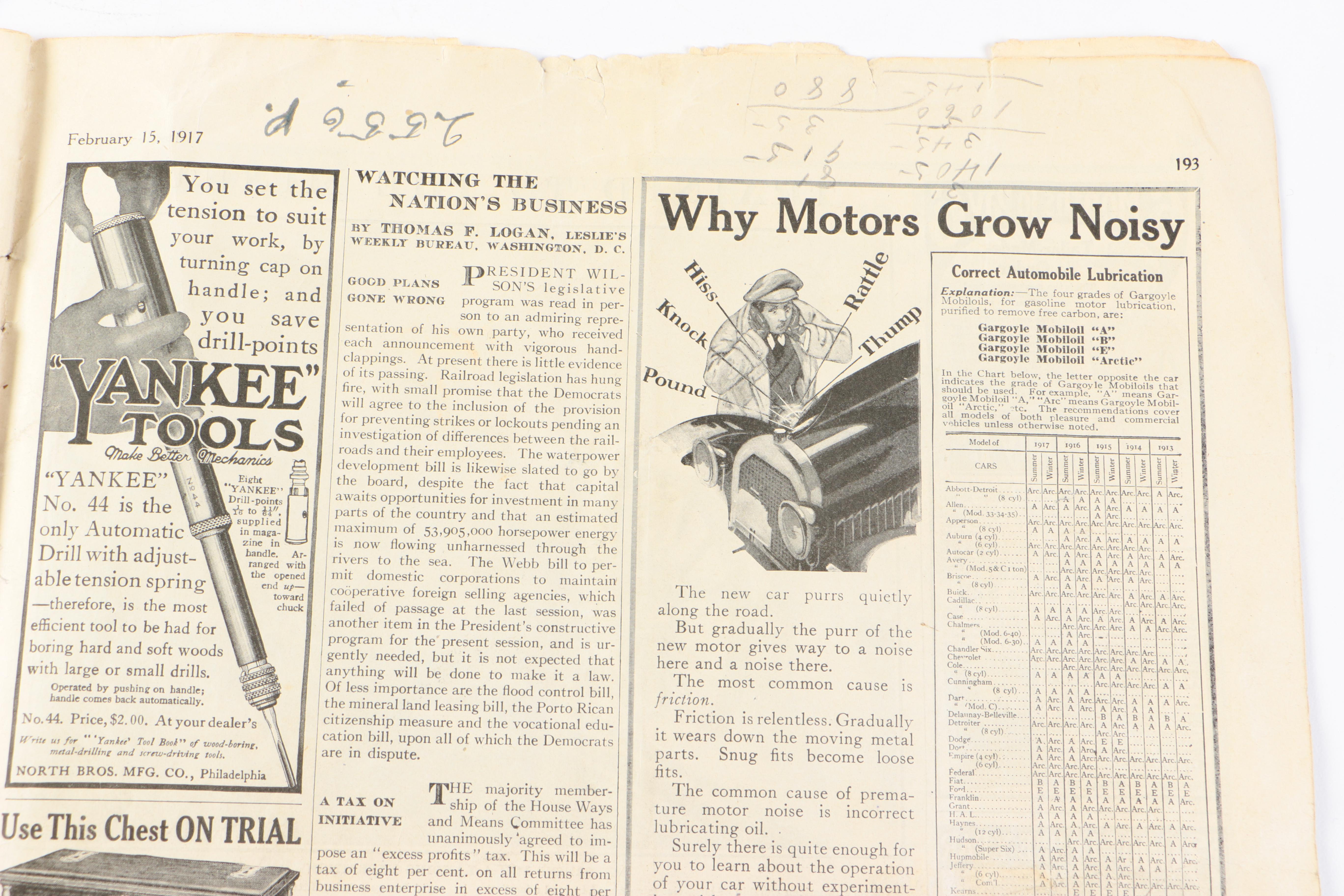 1917 "Leslie's Illustrated Weekly Newspaper"