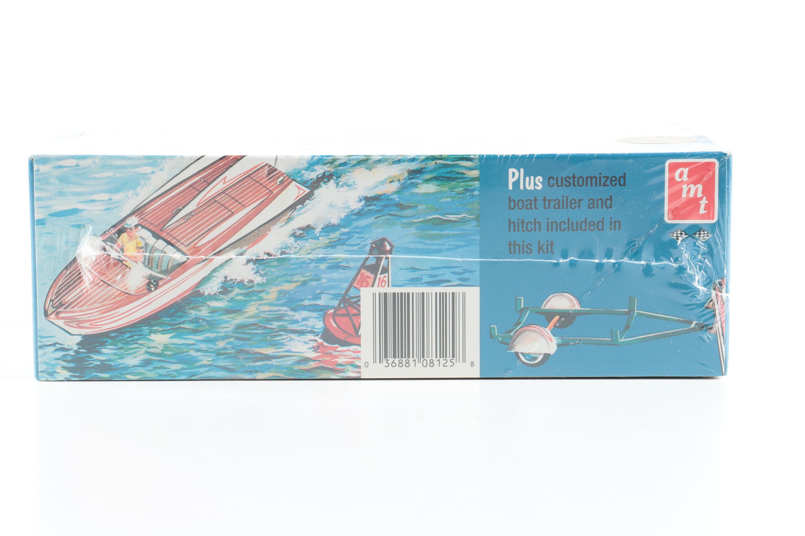 AMT Boat Kit and GMP 1:18 Scale Die Cast Trailer