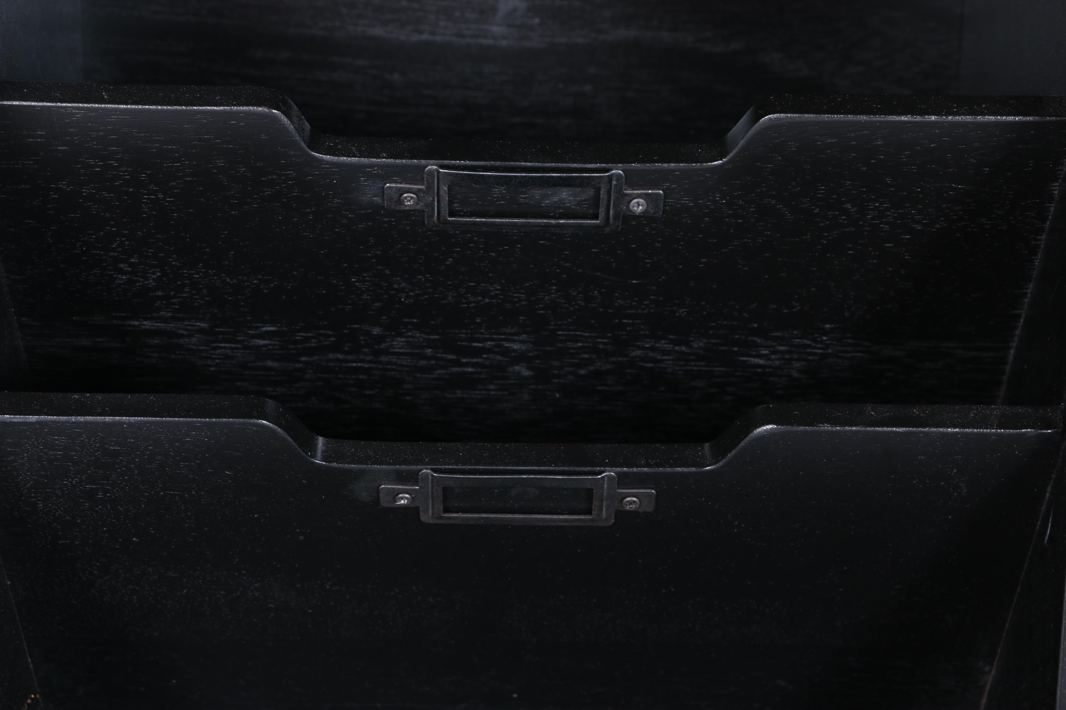 Black Wooden Desk Hutch Organizer