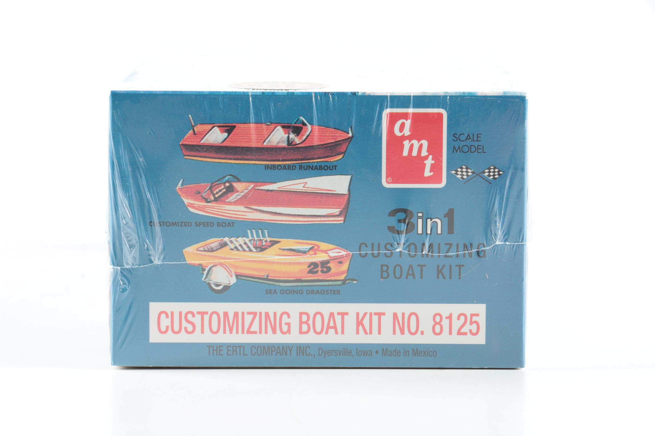 AMT Boat Kit and GMP 1:18 Scale Die Cast Trailer