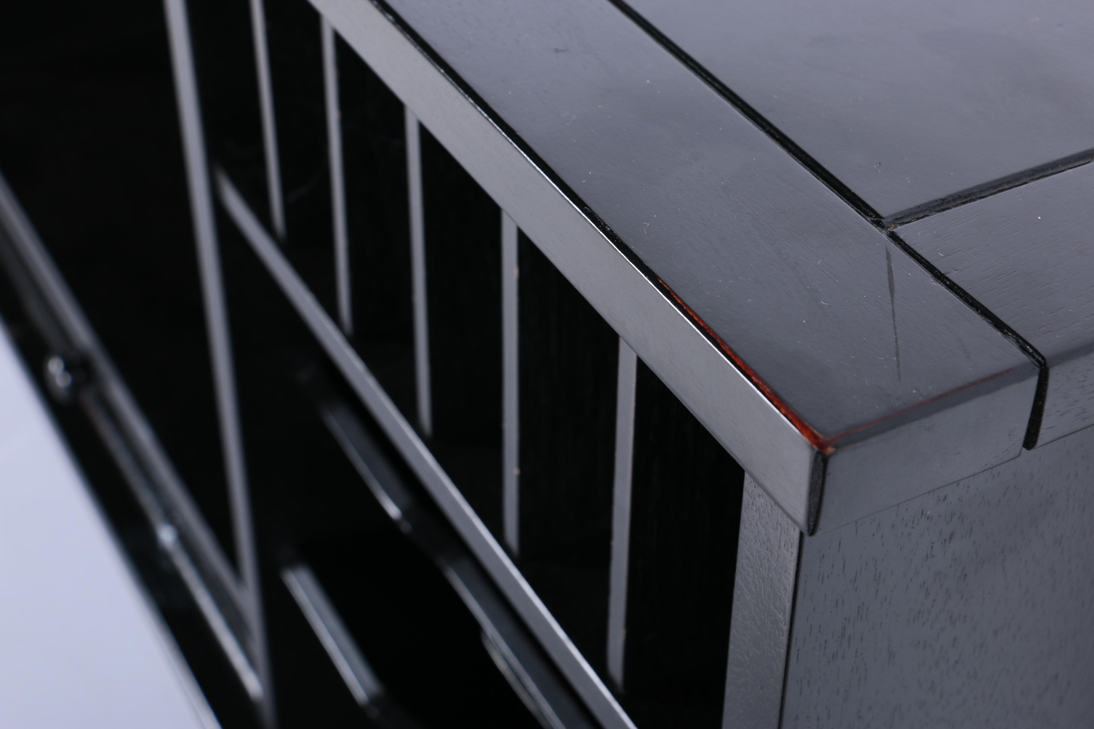 Black Wooden Desk Hutch Organizer