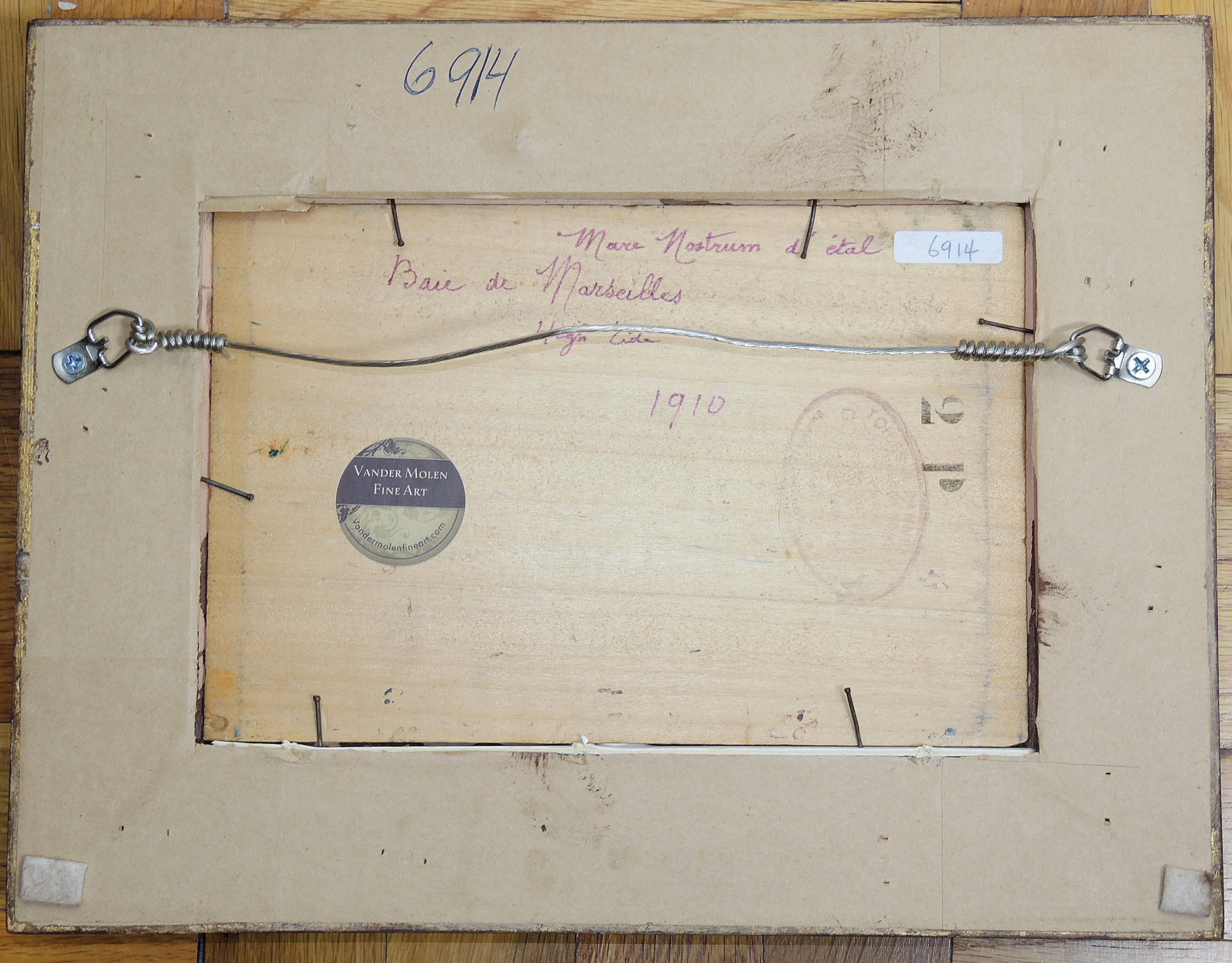 Ben Carré Antique Original Oil on Board "High Tide"