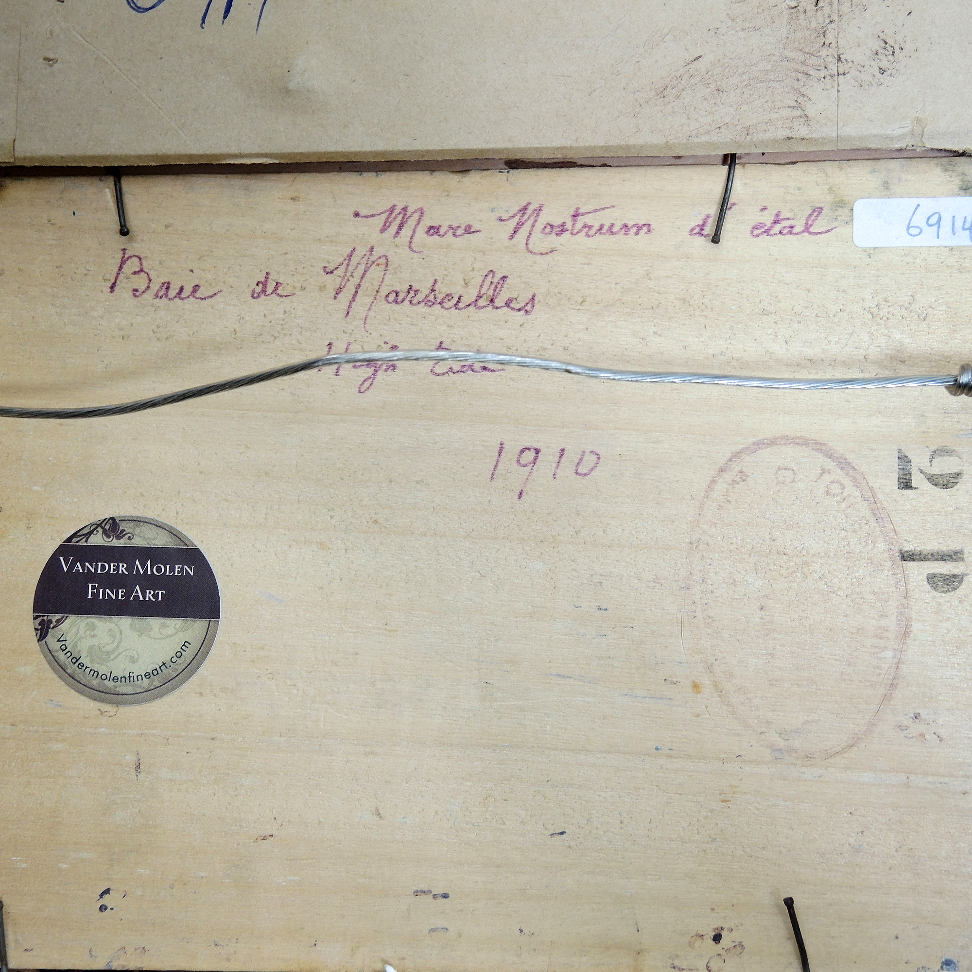 Ben Carré Antique Original Oil on Board "High Tide"