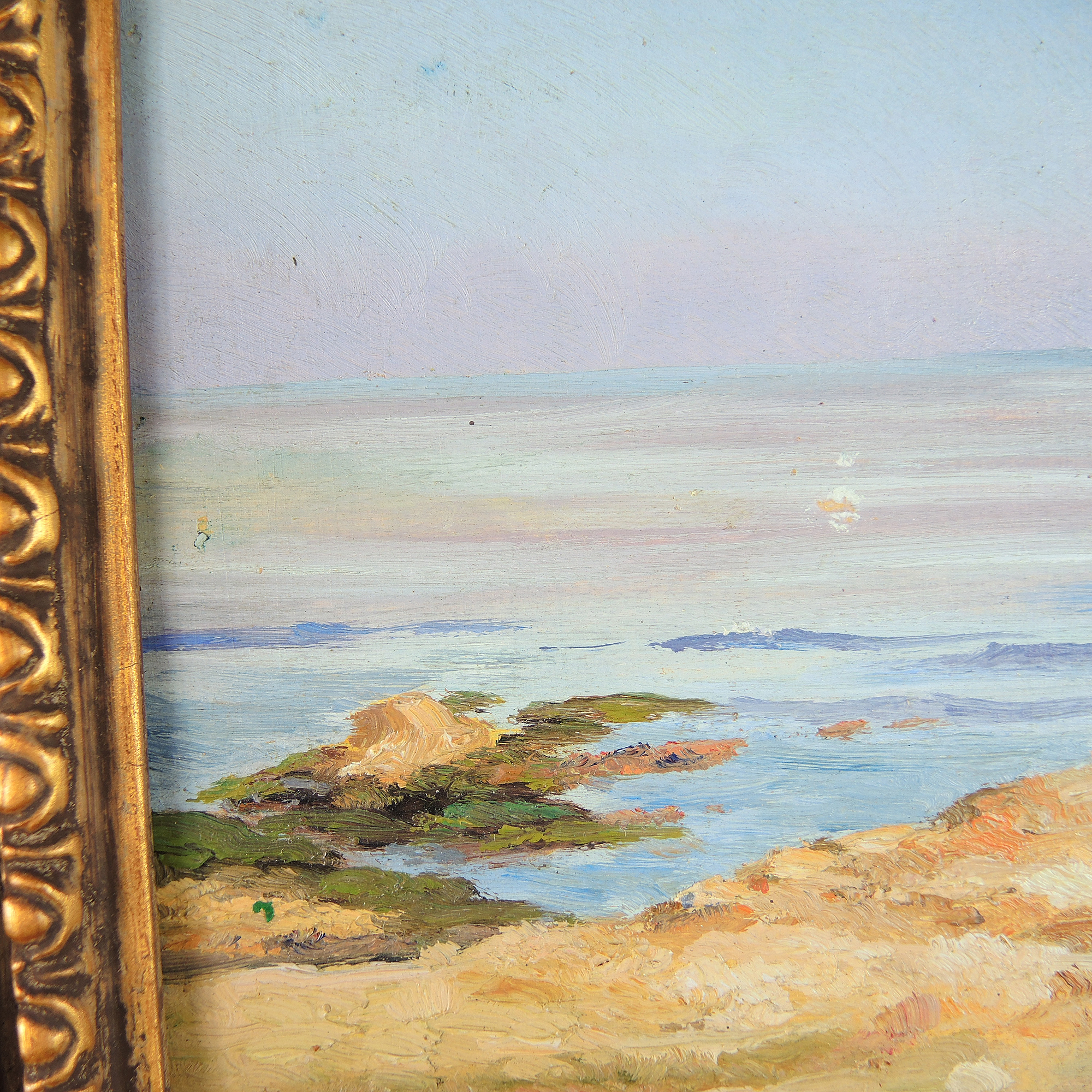 Ben Carré Antique Original Oil on Board "High Tide"